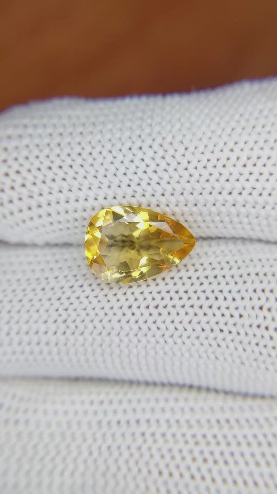 2.88 Ct. Citrine from Brazil Size Video