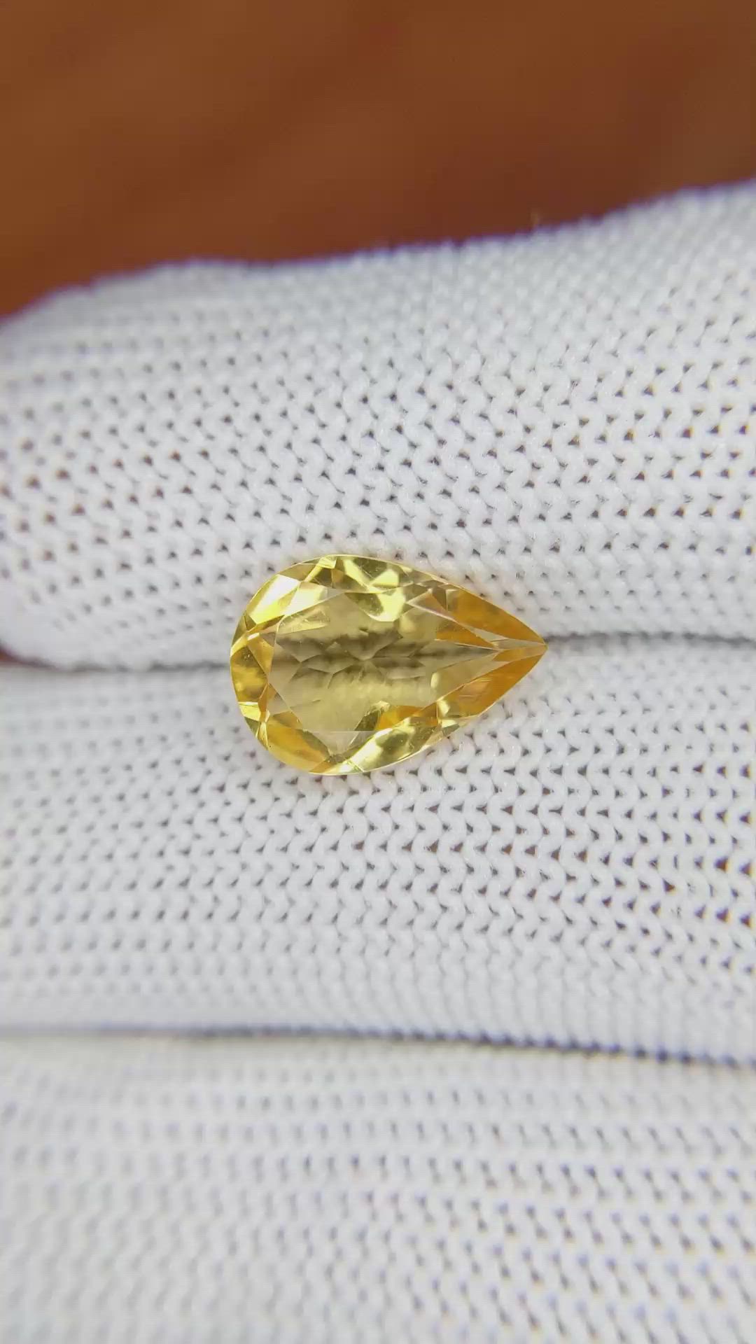 2.85 Ct. Citrine from Brazil Size Video