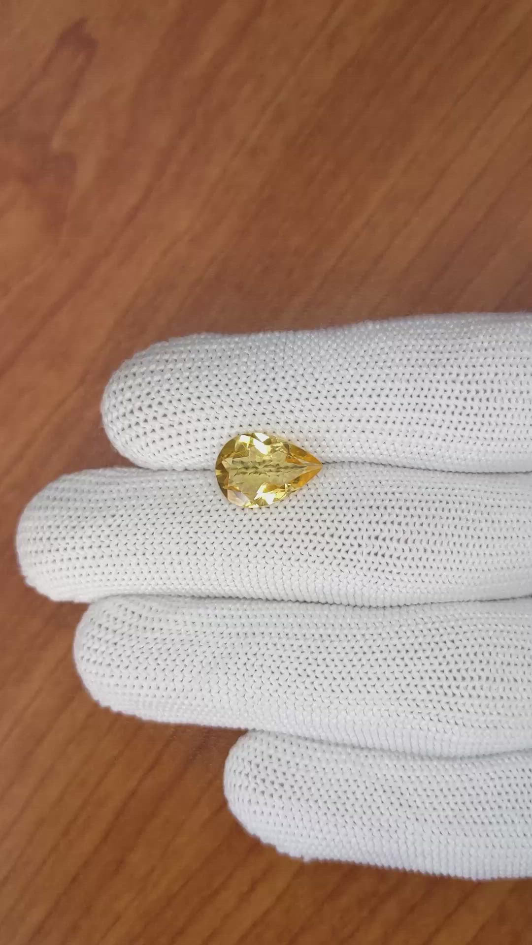 2.85 Ct. Citrine from Brazil Size Video