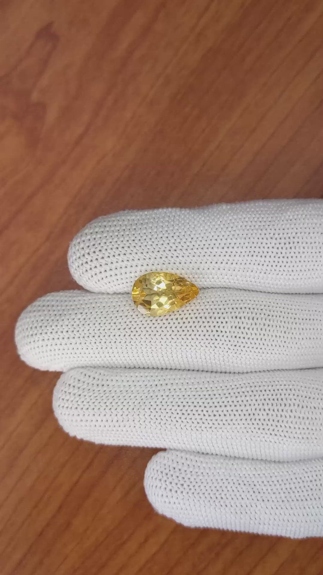3.55 Ct. Citrine from Brazil Size Video