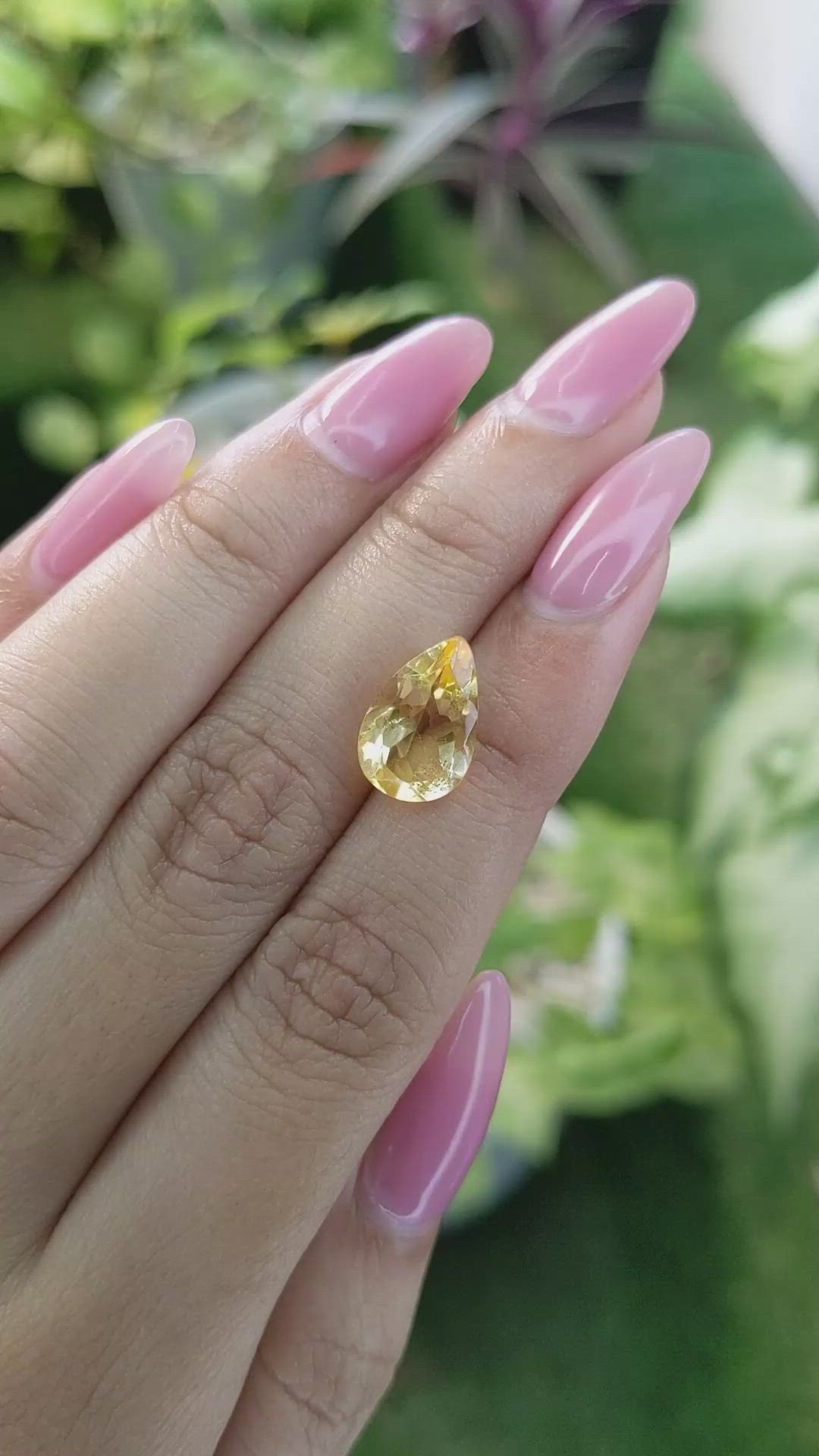 3.55 Ct. Citrine from Brazil Size Video