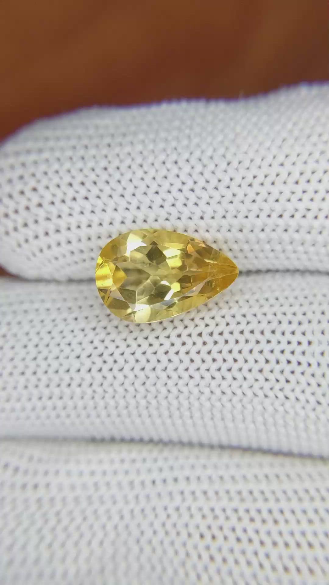 3.55 Ct. Citrine from Brazil Size Video