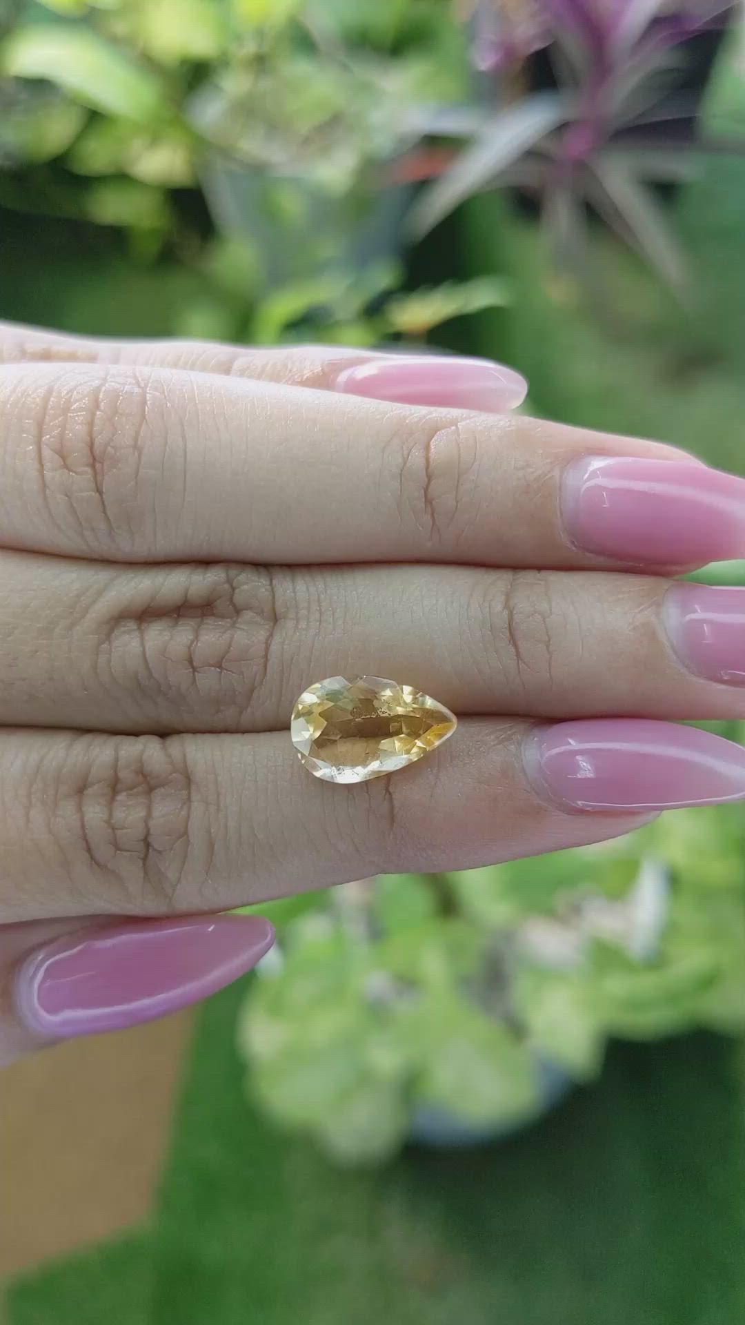 3.55 Ct. Citrine from Brazil Size Video