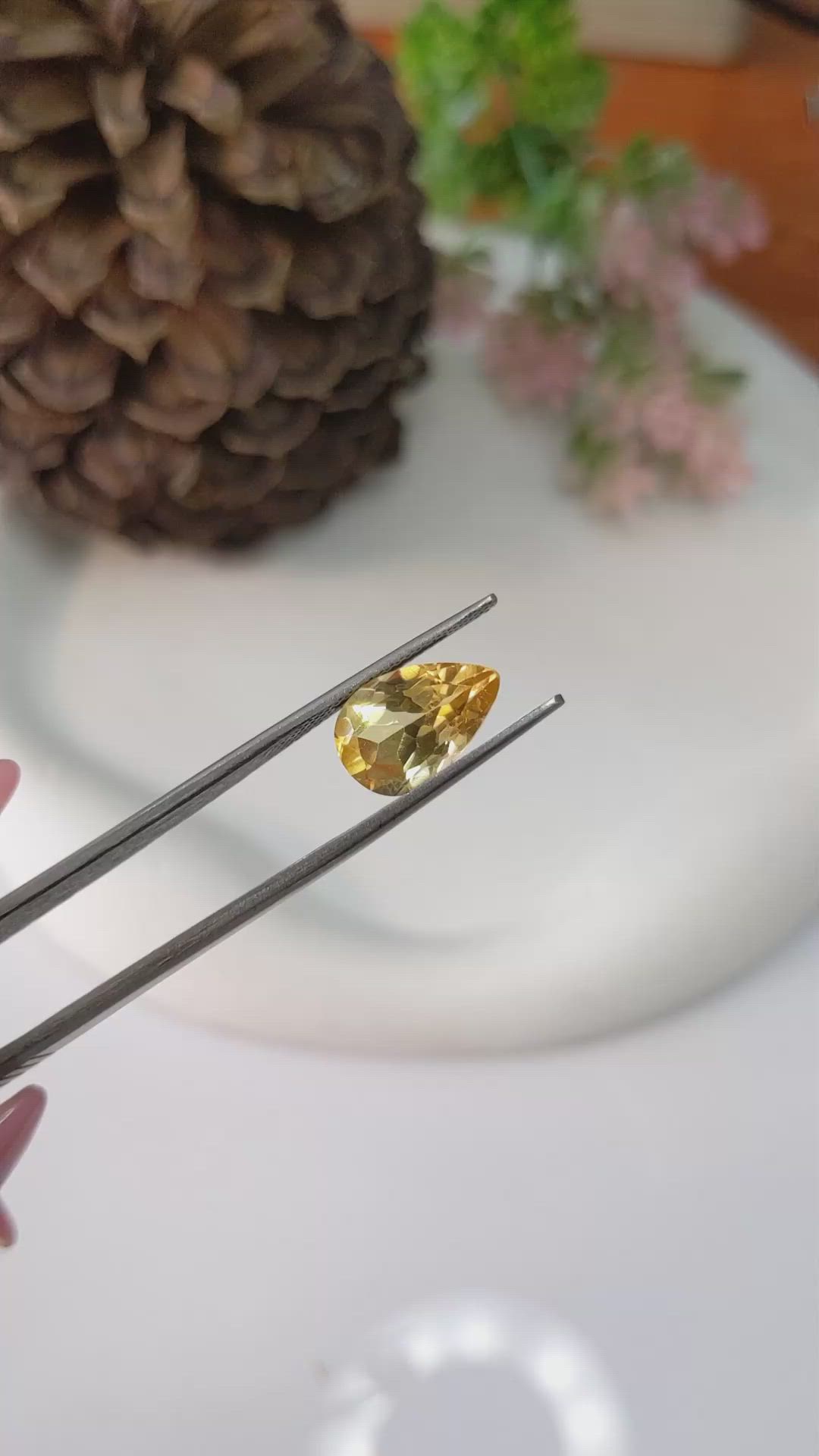 3.55 Ct. Citrine from Brazil Size Video