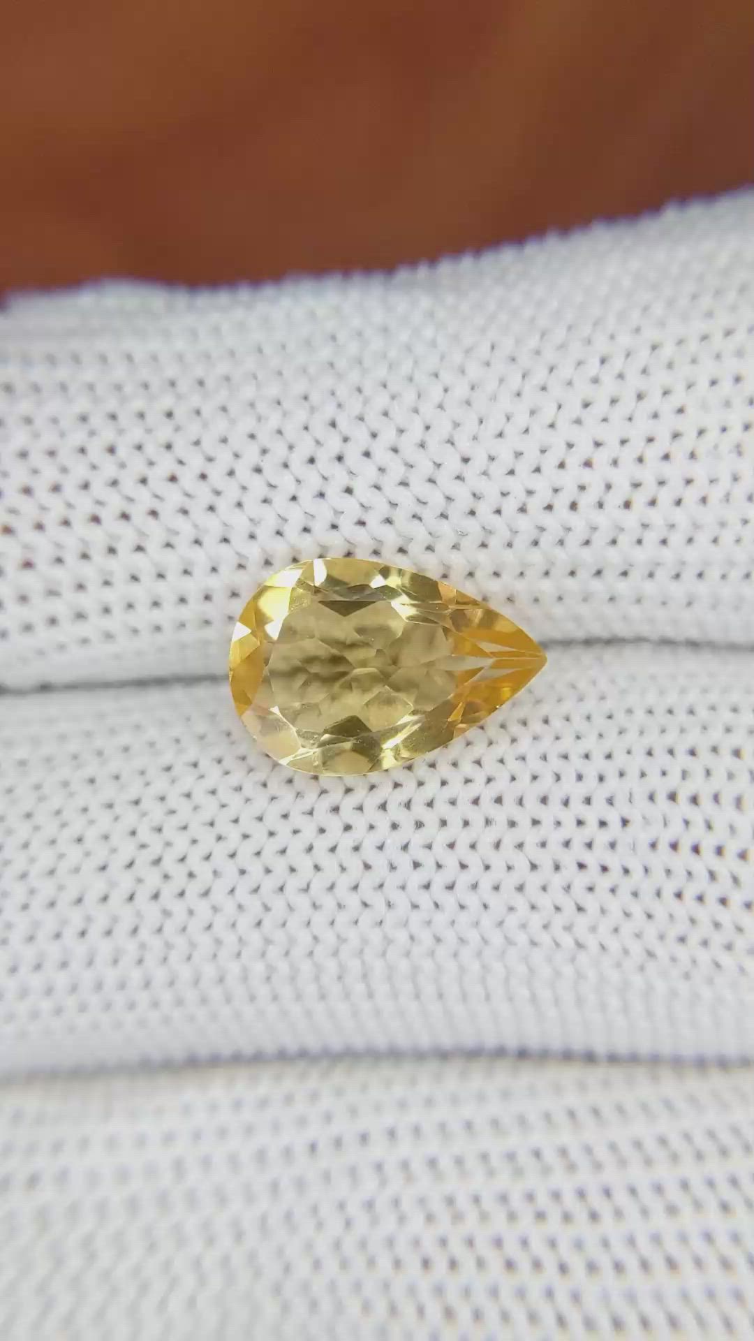 2.95 Ct. Citrine from Brazil Size Video