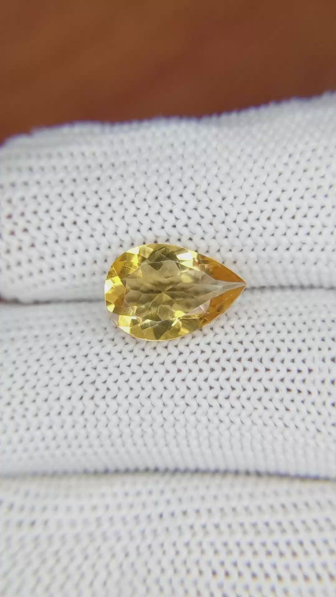 2.93 Ct. Citrine from Brazil Size Video