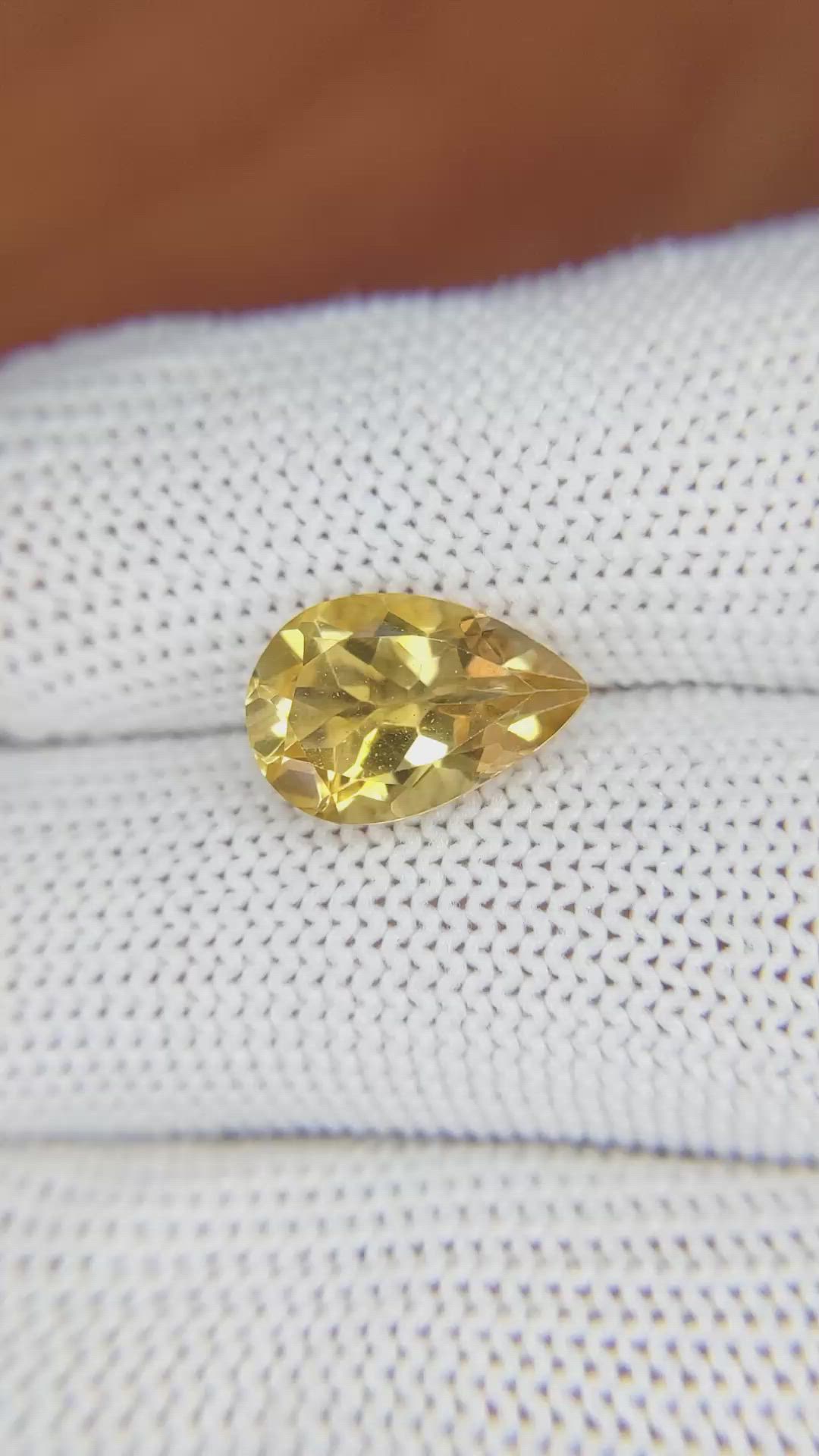 3.18 Ct. Citrine from Brazil Size Video