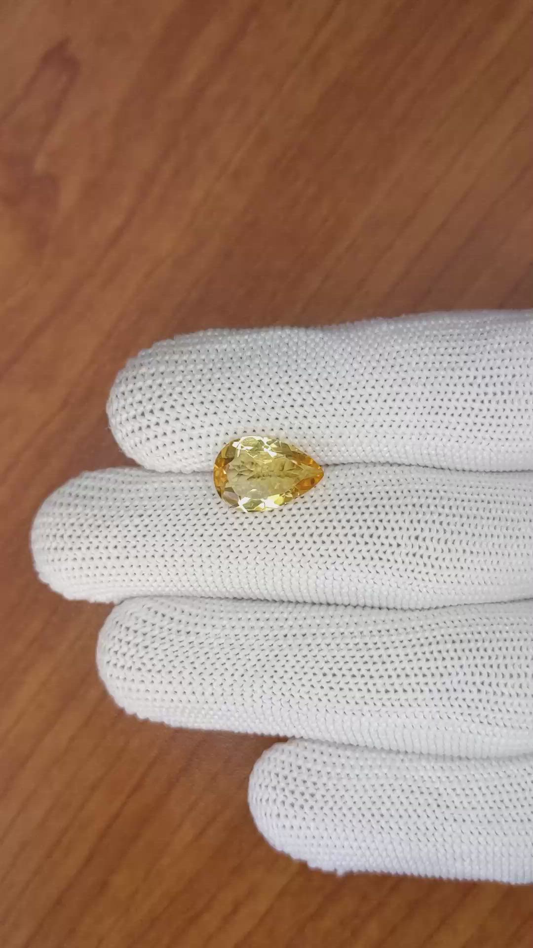 2.80 Ct. Citrine from Brazil Size Video