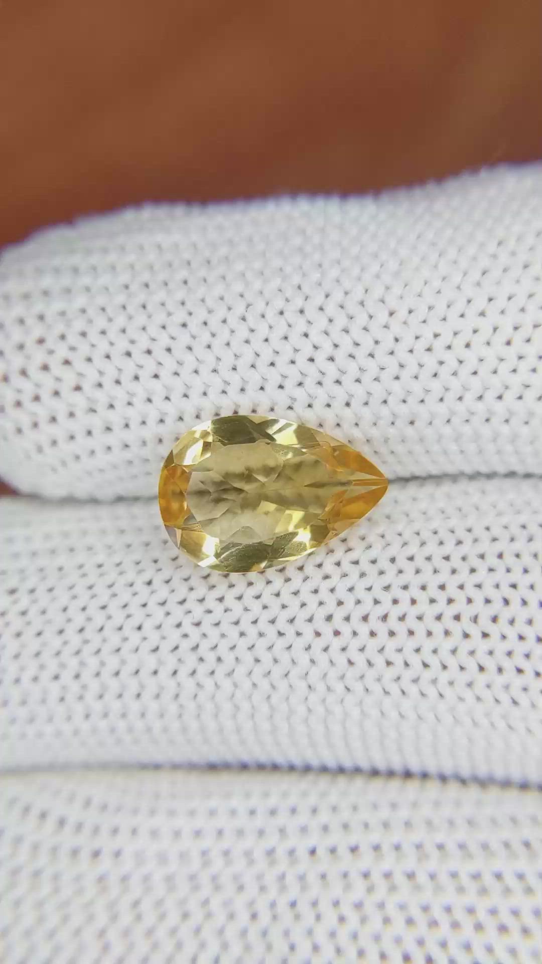 2.80 Ct. Citrine from Brazil Size Video