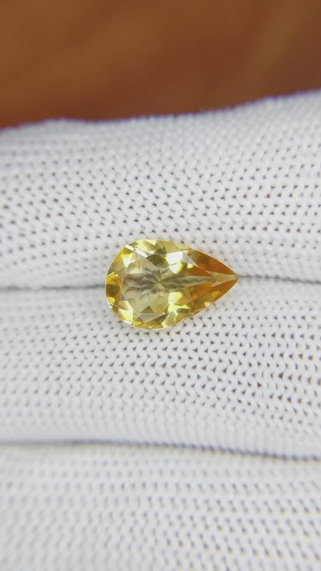 2.63 Ct. Citrine from Brazil Size Video