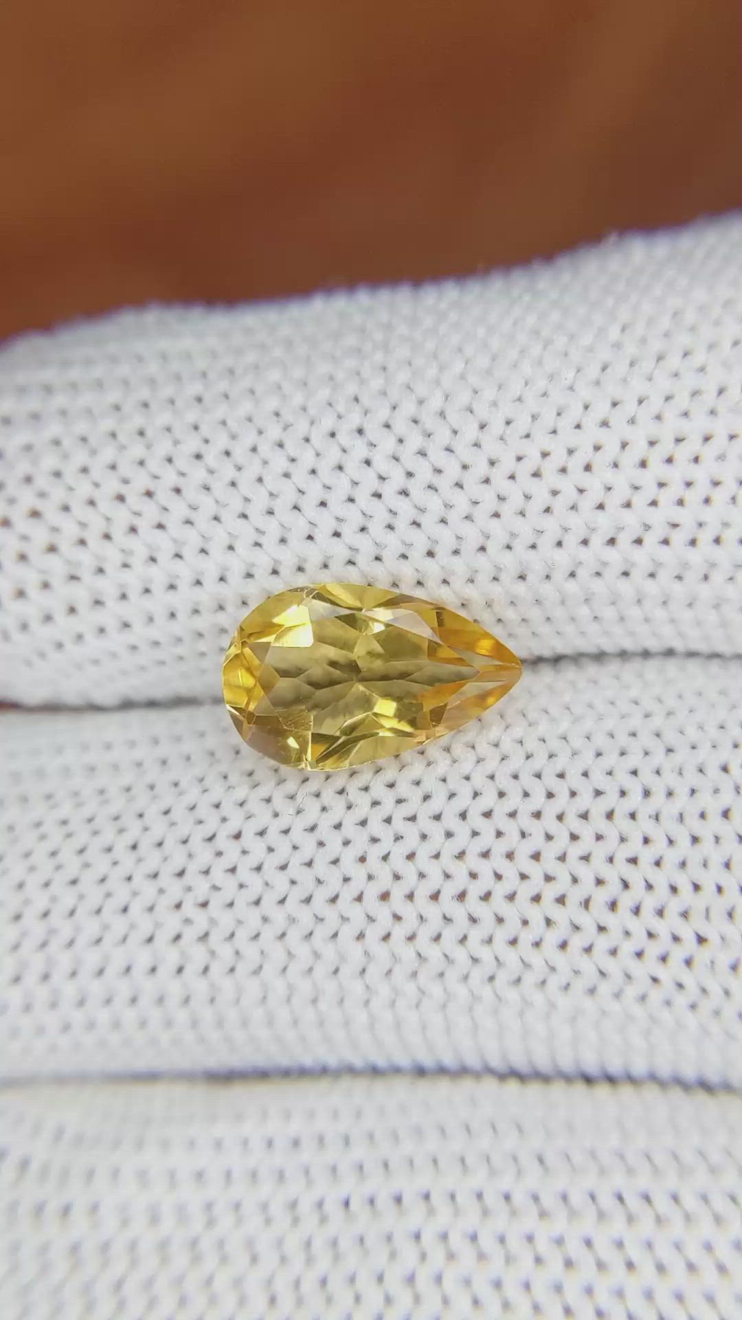 2.43 Ct. Citrine from Brazil Size Video