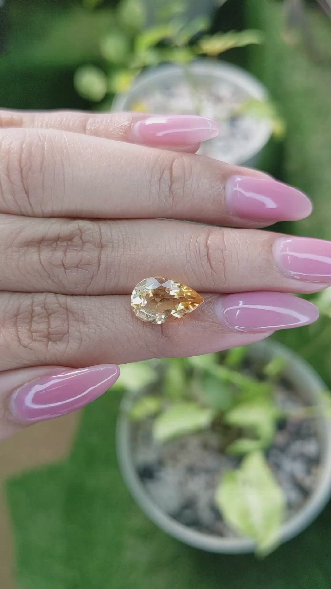 3.54 Ct. Citrine from Brazil Size Video