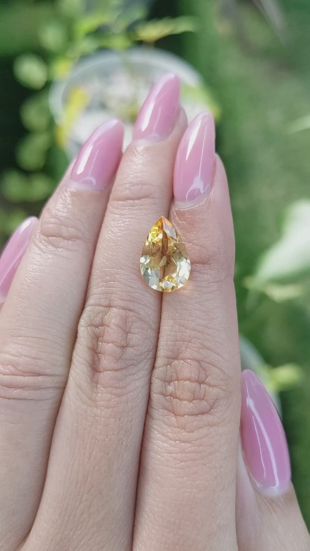 3.54 Ct. Citrine from Brazil Size Video