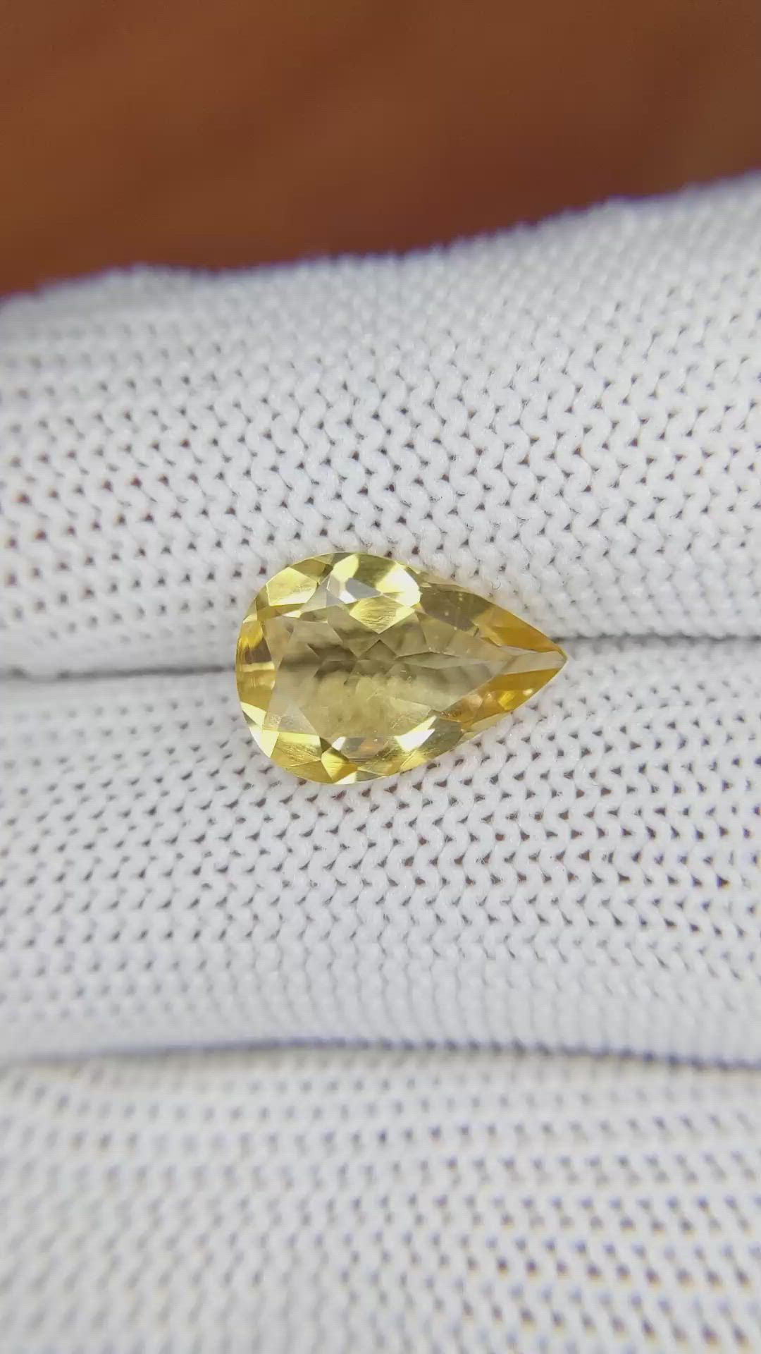 2.88 Ct. Citrine from Brazil Size Video