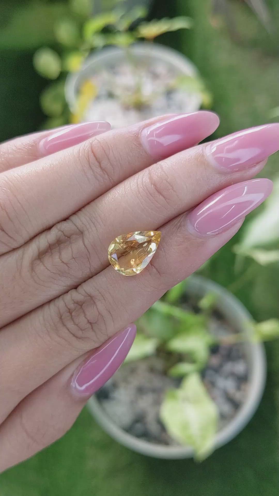 2.88 Ct. Citrine from Brazil Size Video
