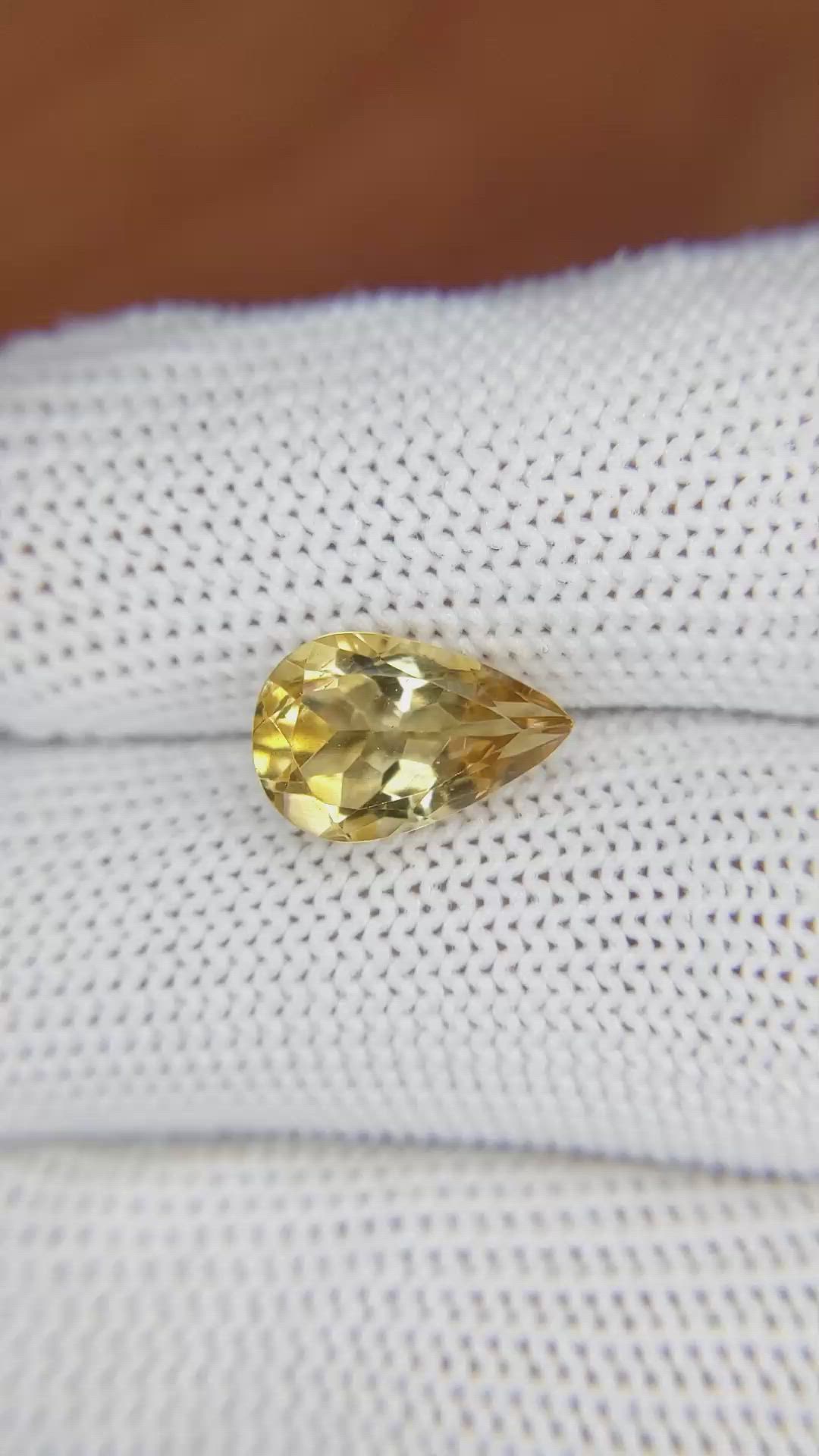 2.69 Ct. Citrine from Brazil Size Video