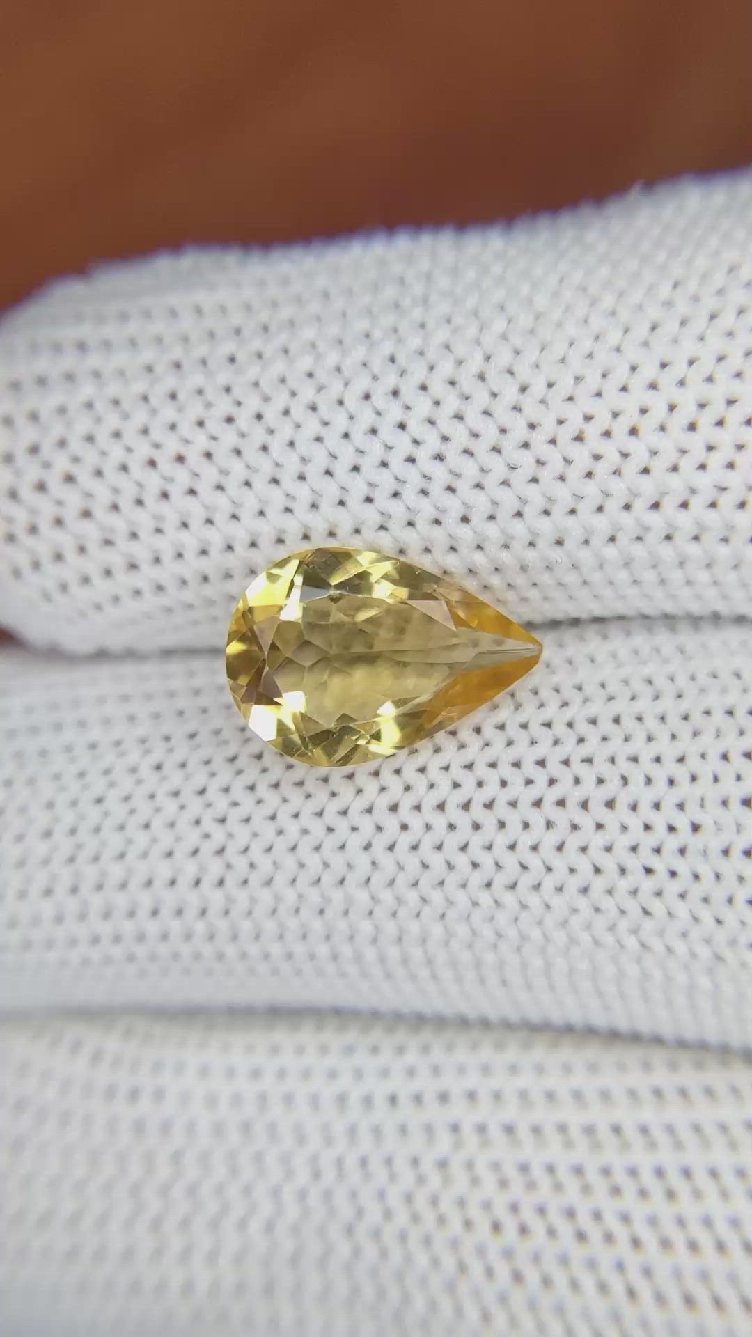 2.92 Ct. Citrine from Brazil Size Video