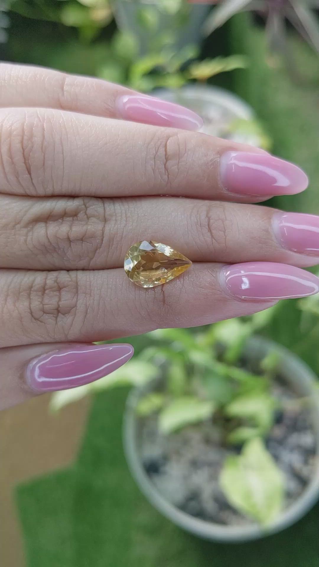 2.92 Ct. Citrine from Brazil Size Video
