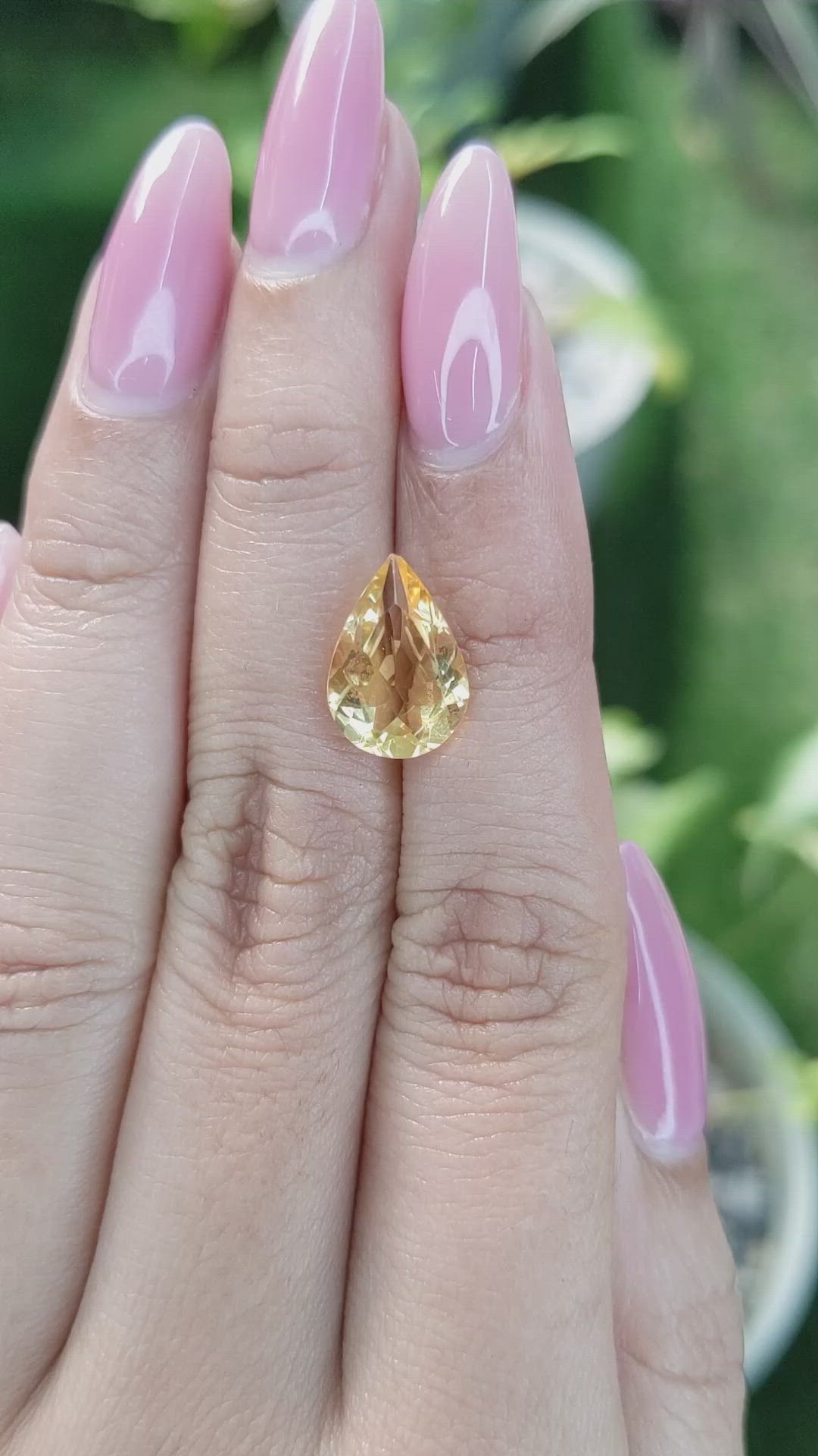 2.92 Ct. Citrine from Brazil Size Video
