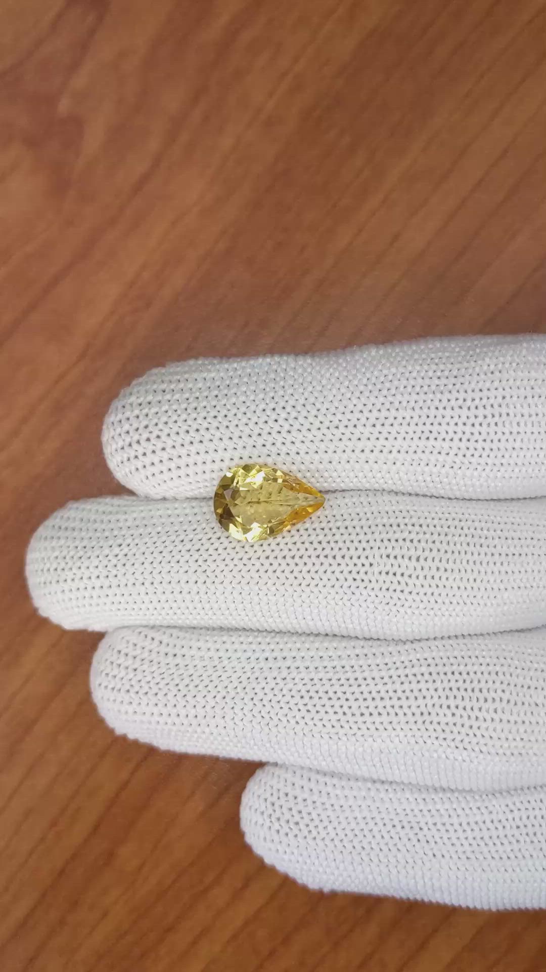 2.92 Ct. Citrine from Brazil Size Video