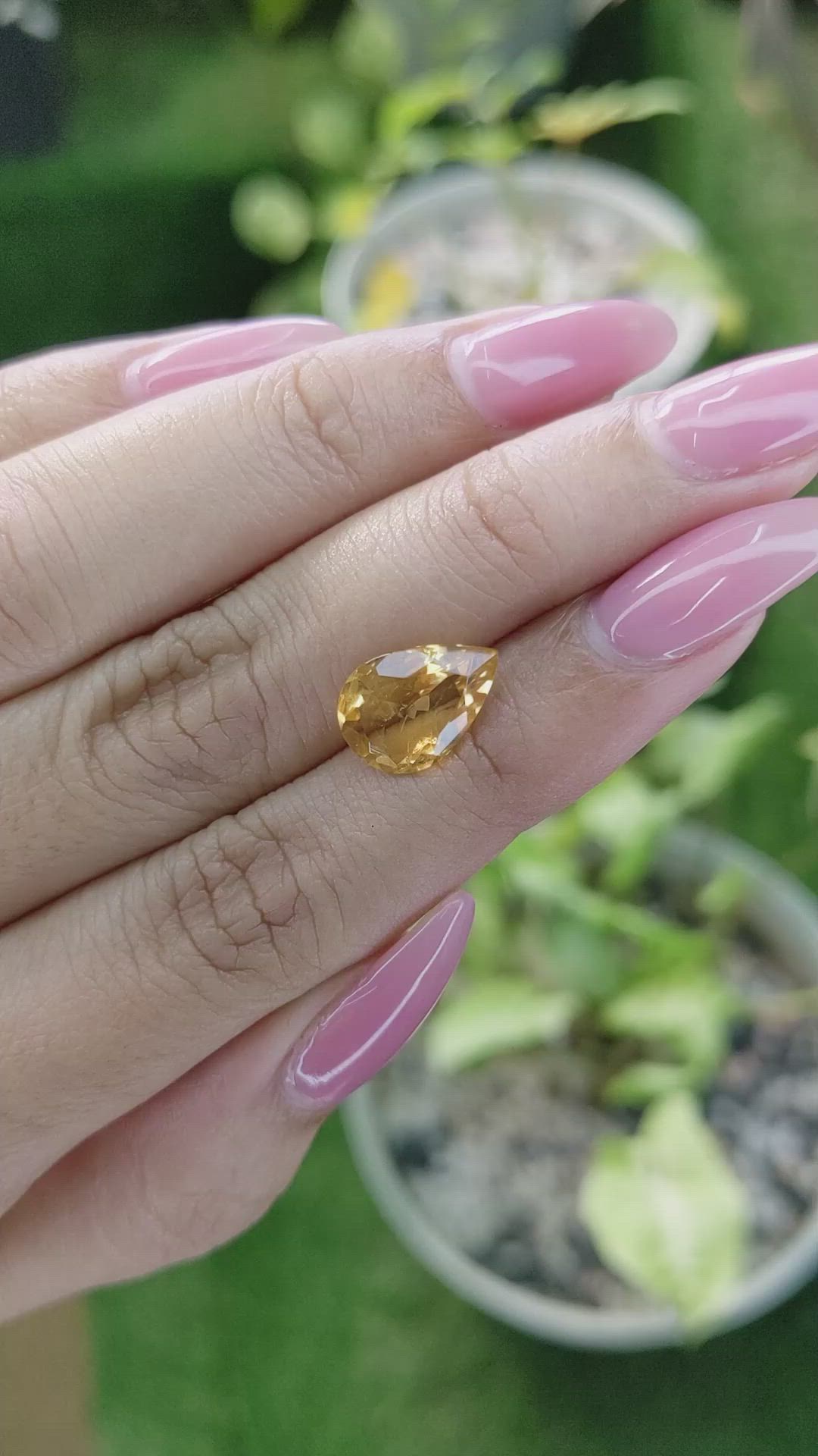 2.74 Ct. Citrine from Brazil Size Video