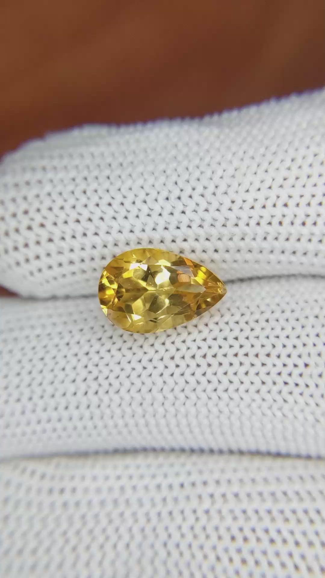 2.93 Ct. Citrine from Brazil Size Video