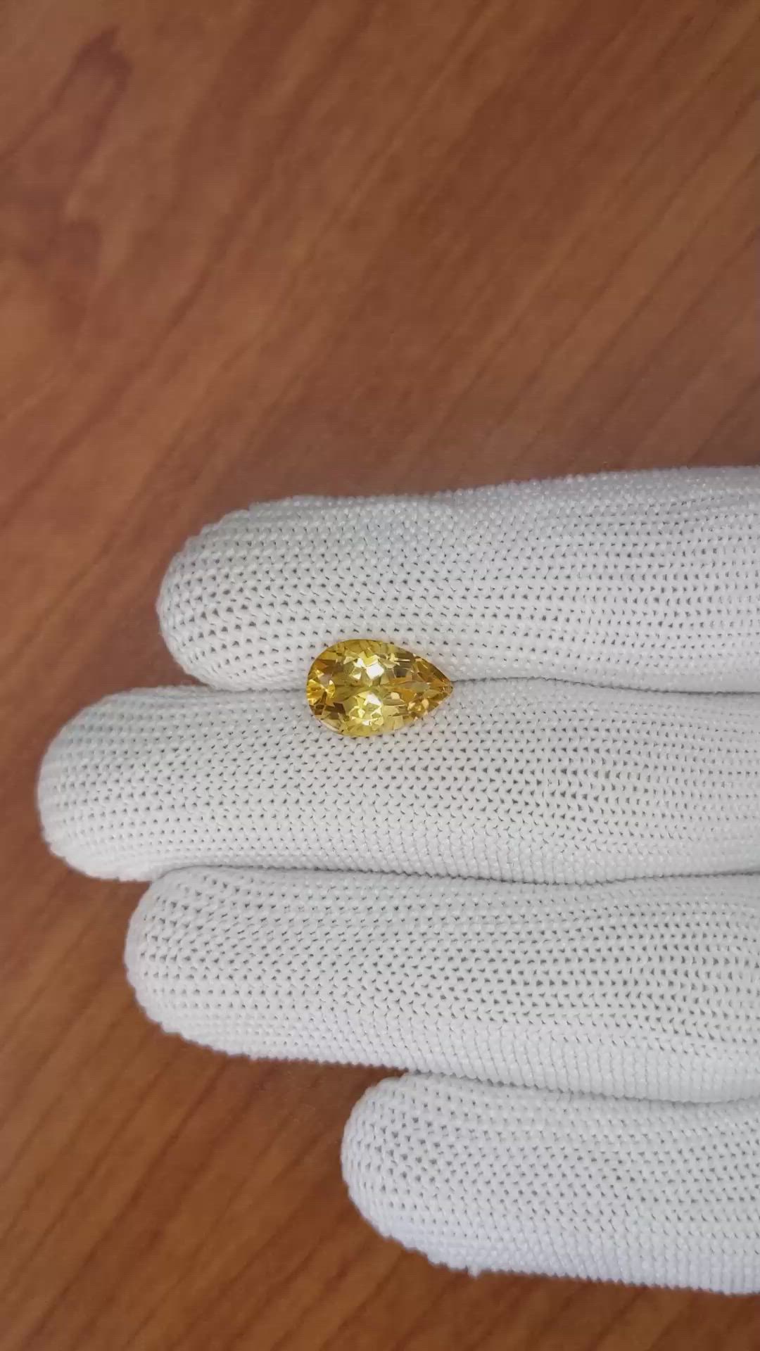 2.93 Ct. Citrine from Brazil Size Video