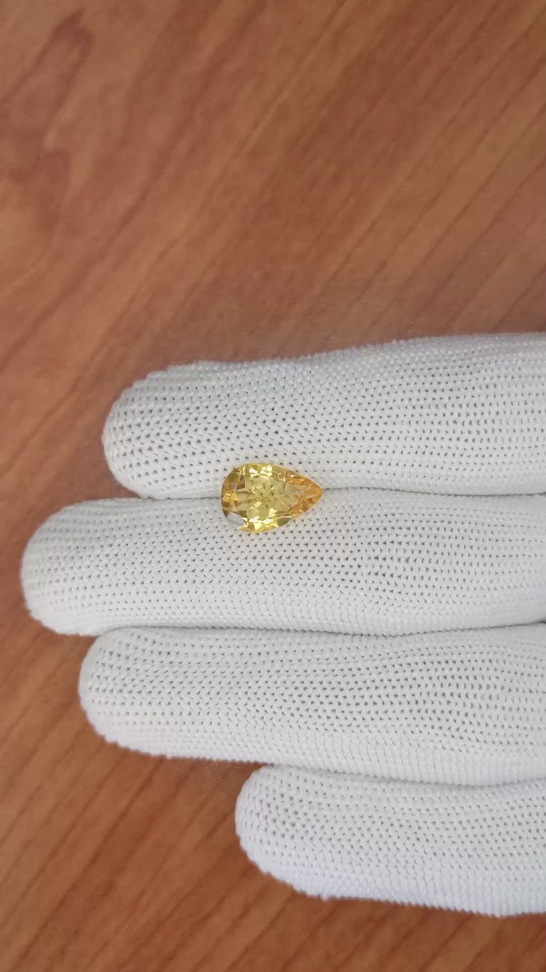 2.45 Ct. Citrine from Ceylon (Sri Lanka) Size Video