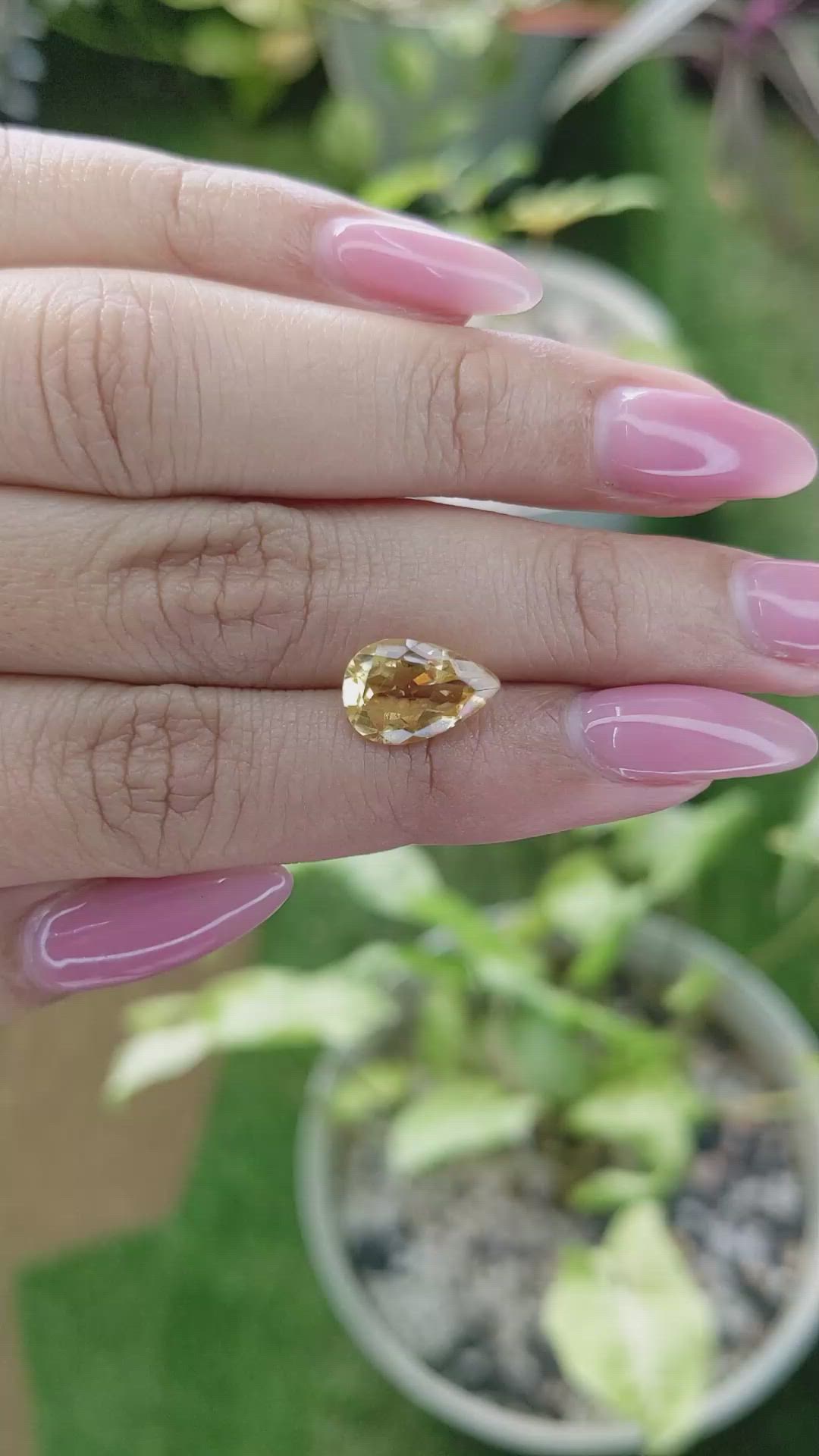 2.45 Ct. Citrine from Ceylon (Sri Lanka) Size Video