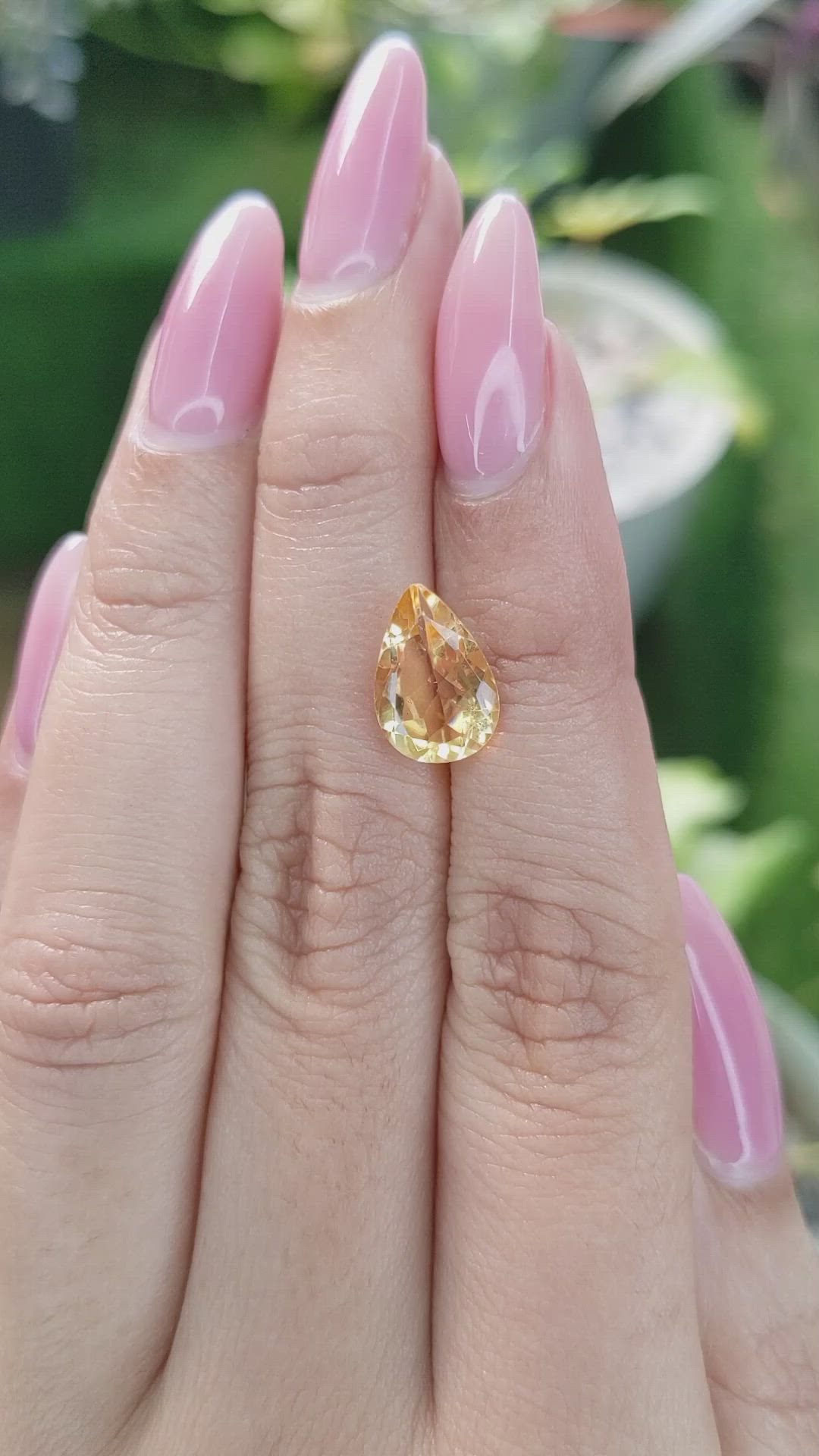 2.45 Ct. Citrine from Ceylon (Sri Lanka) Size Video