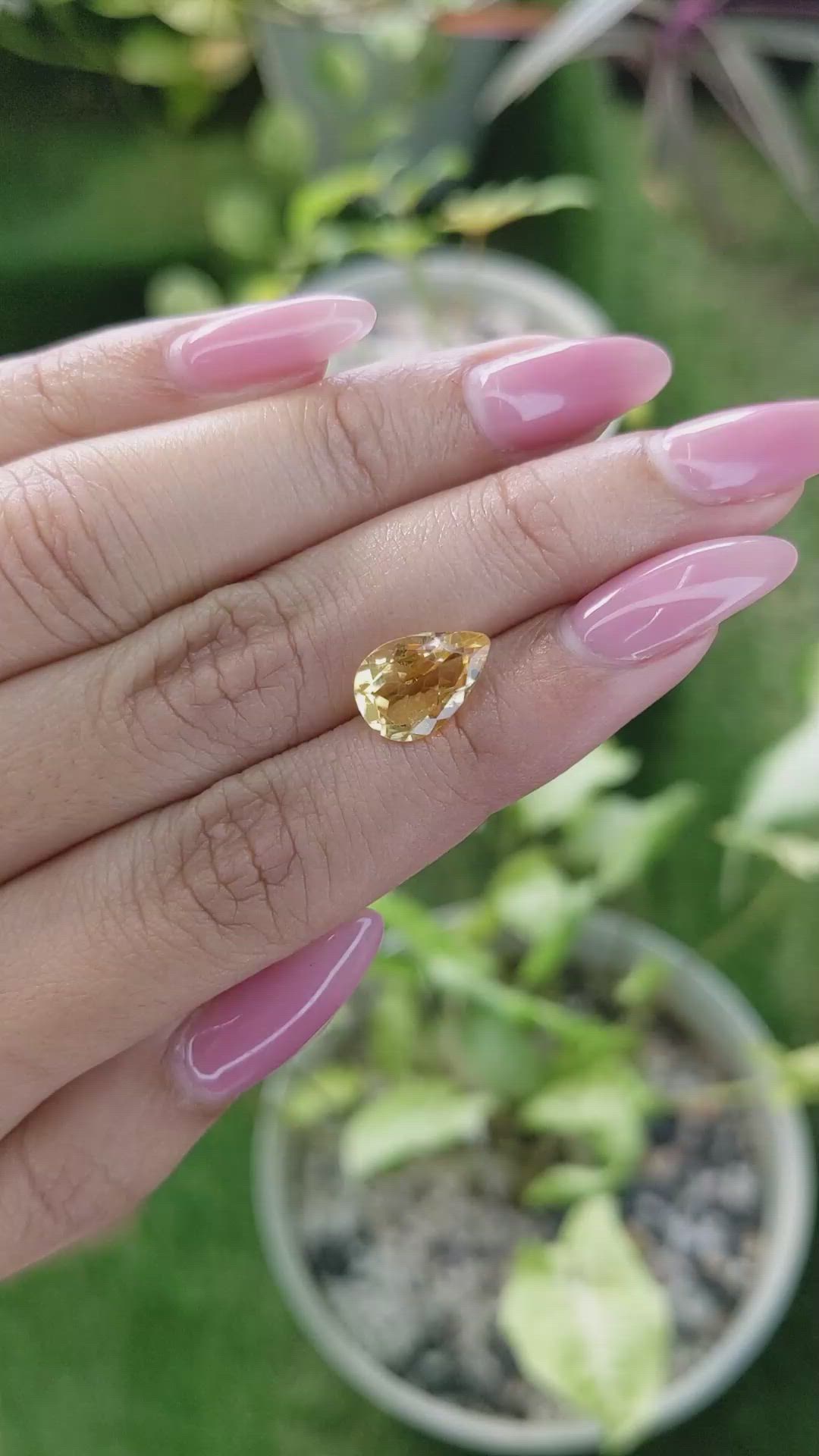 2.45 Ct. Citrine from Ceylon (Sri Lanka) Size Video