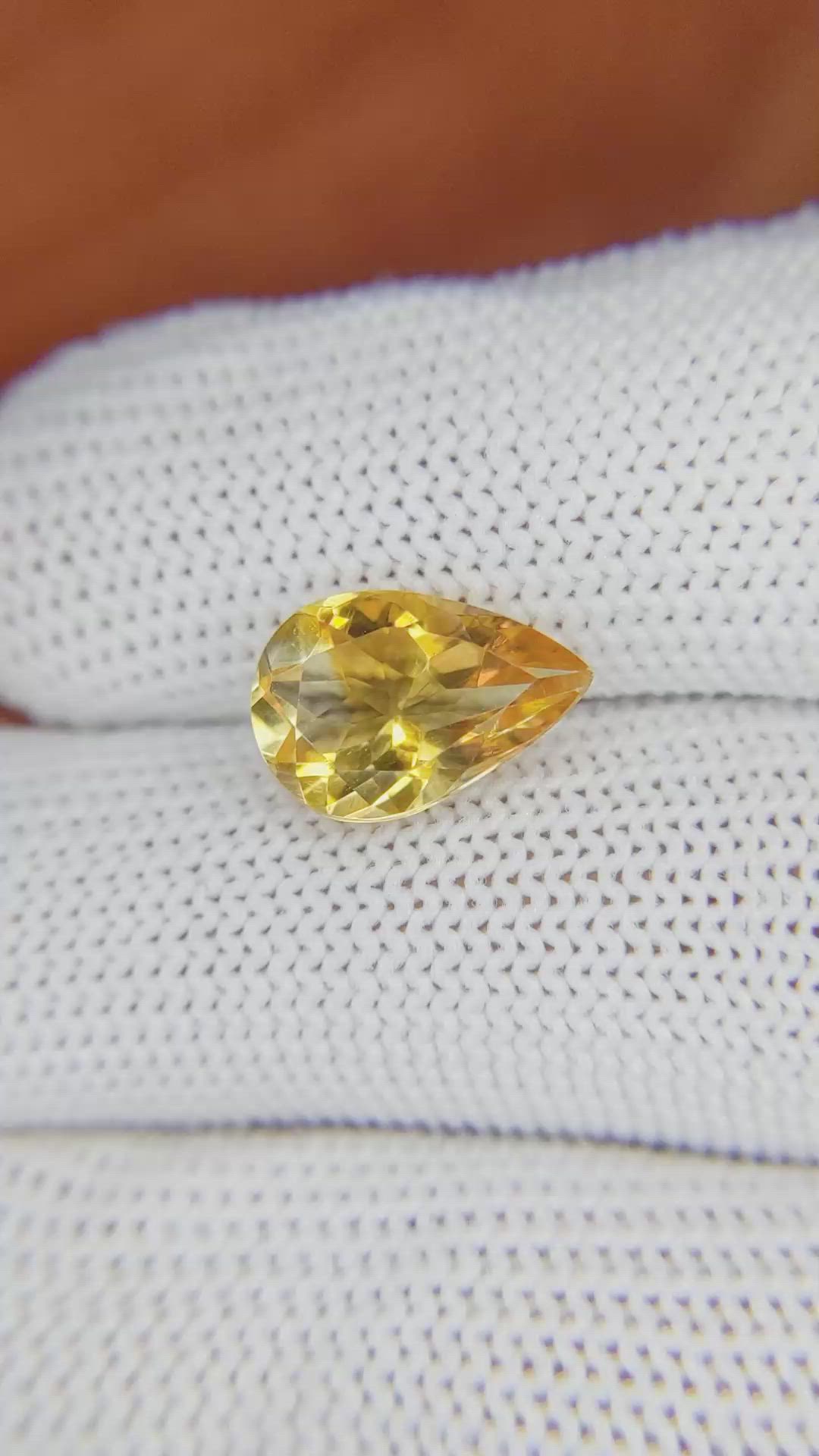3.06 Ct. Citrine from Brazil Size Video