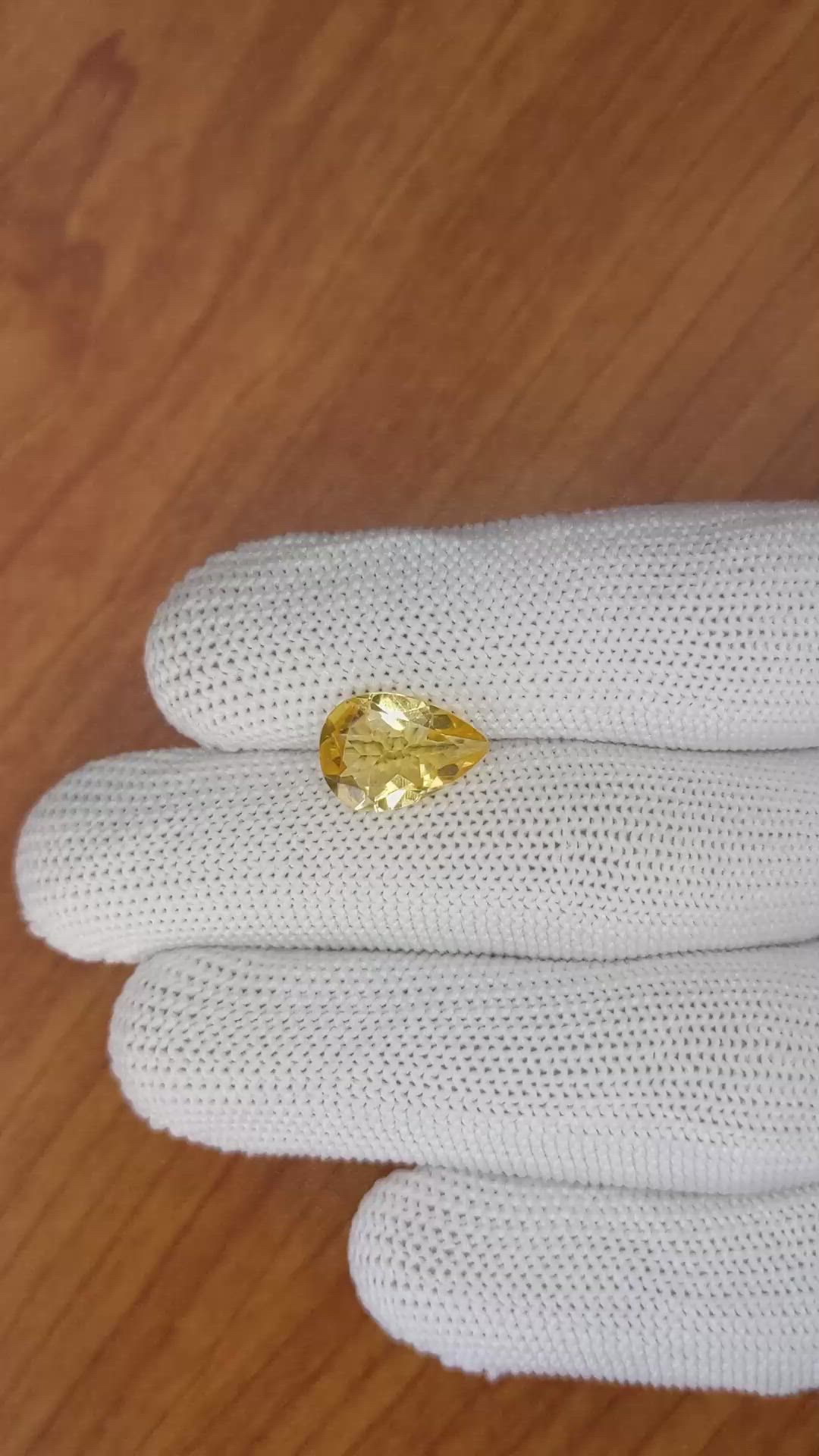 3.04 Ct. Citrine from Brazil Size Video