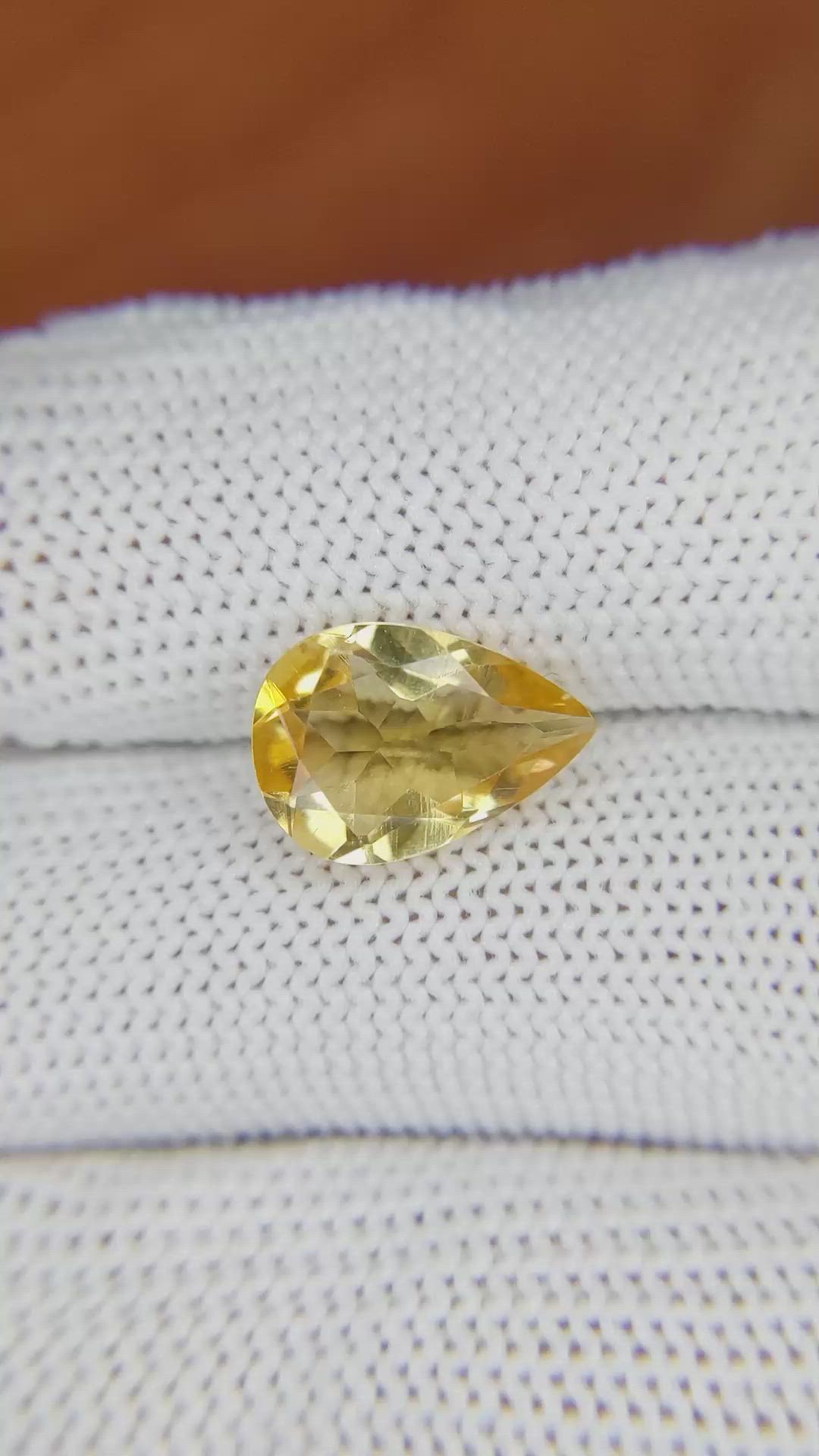 3.04 Ct. Citrine from Brazil Size Video