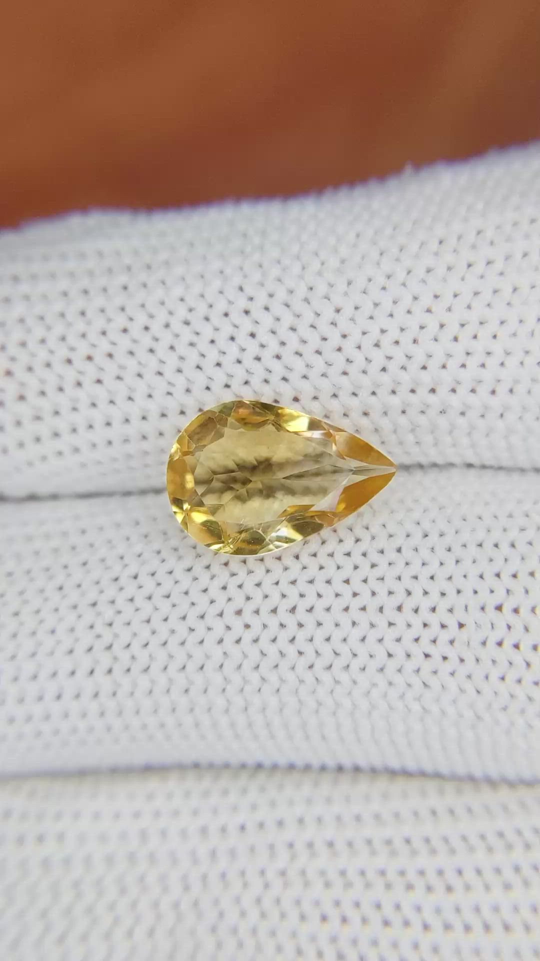 2.72 Ct. Citrine from Brazil Size Video