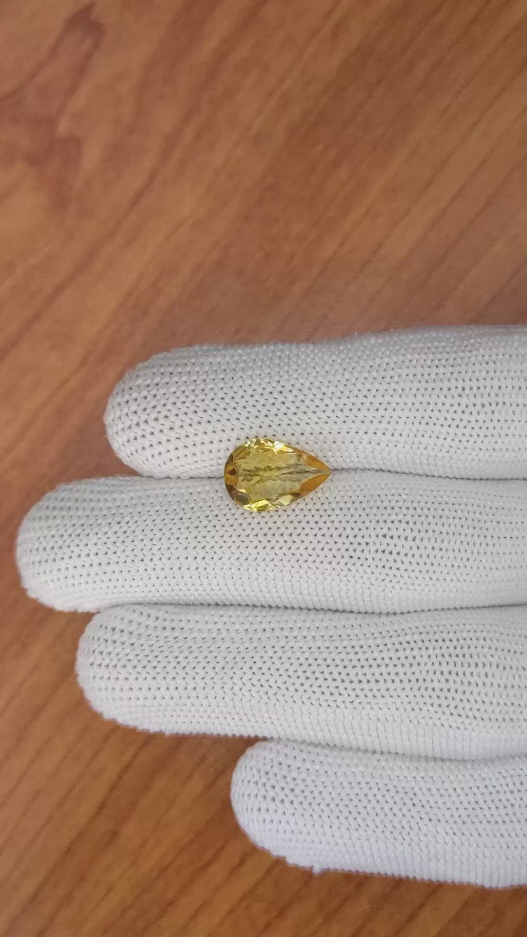 2.72 Ct. Citrine from Brazil Size Video