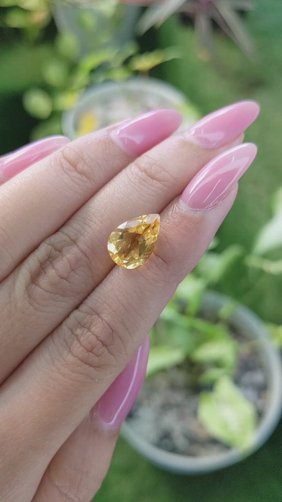3.47 Ct. Citrine from Brazil Size Video