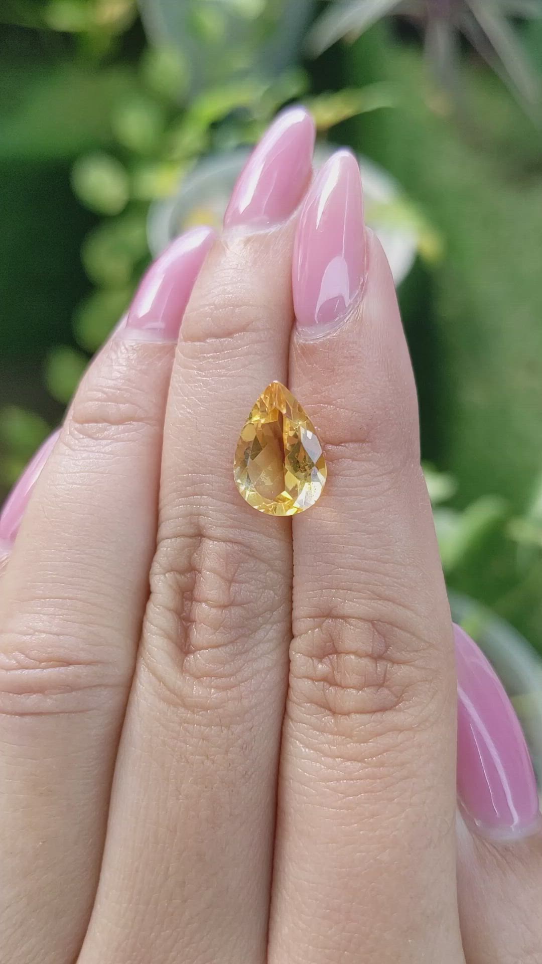 3.47 Ct. Citrine from Brazil Size Video