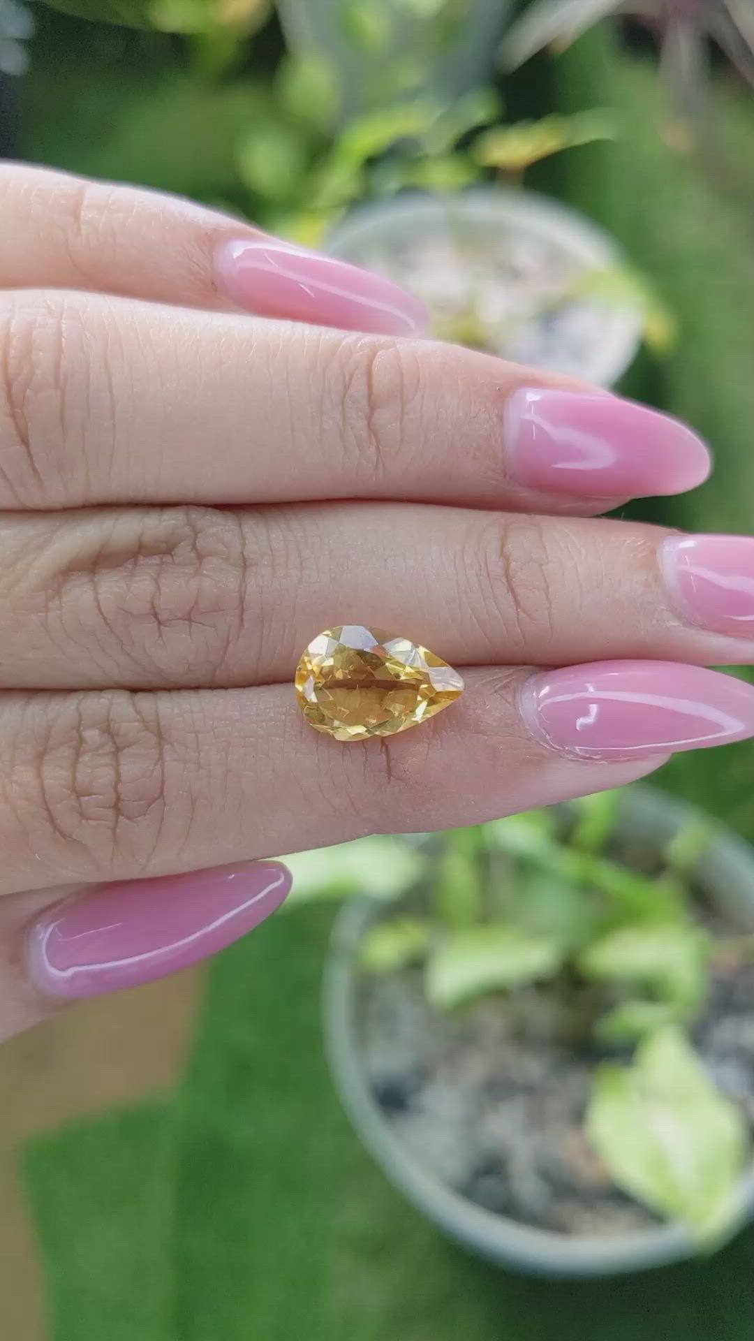 3.47 Ct. Citrine from Brazil Size Video