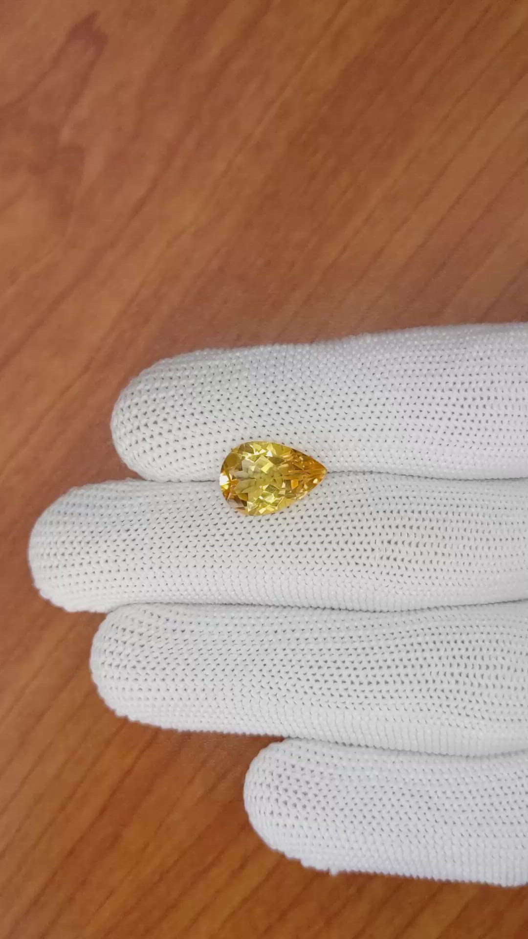 3.47 Ct. Citrine from Brazil Size Video