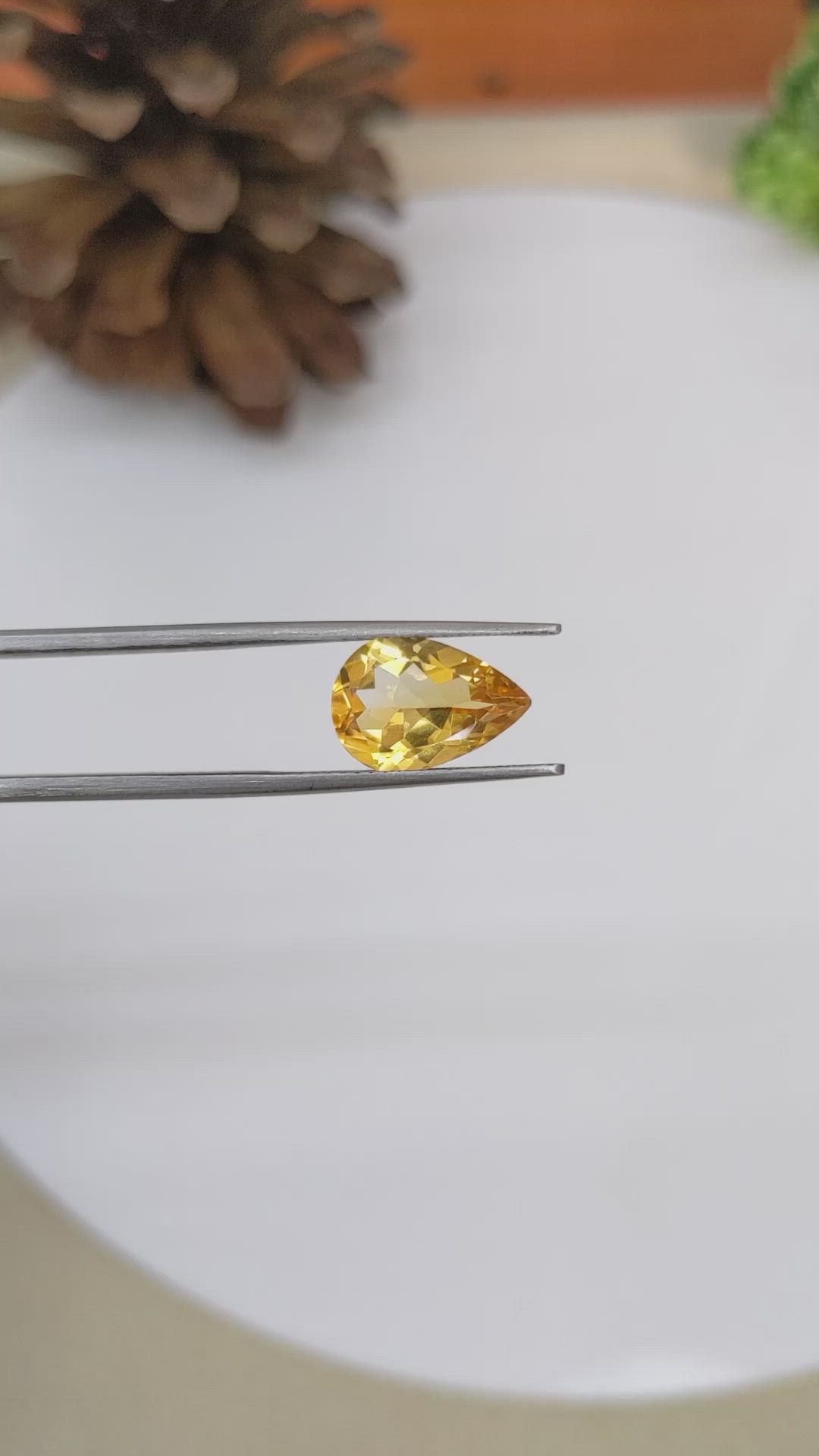 3.47 Ct. Citrine from Brazil Size Video