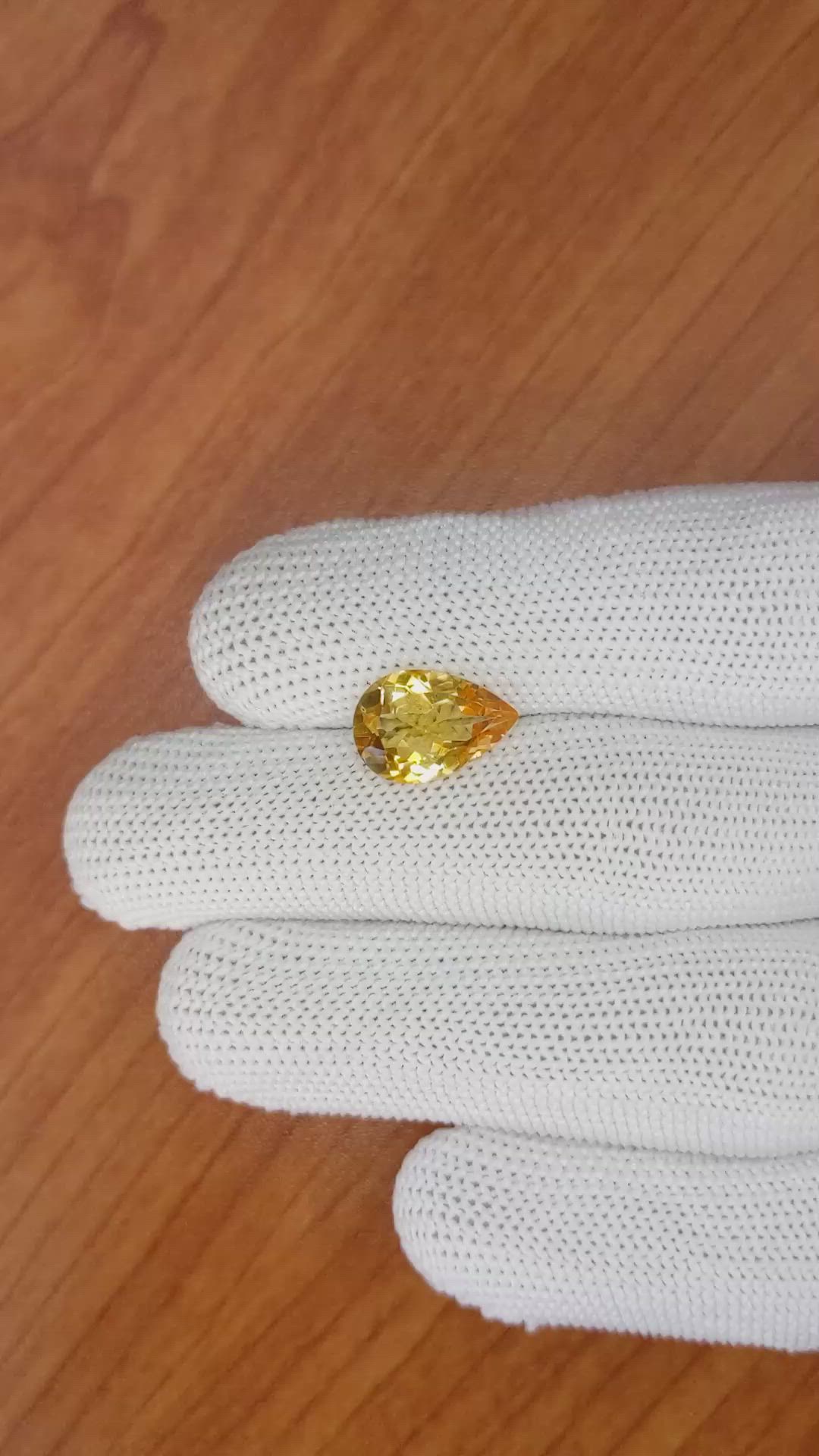 2.89 Ct. Citrine from Brazil Size Video