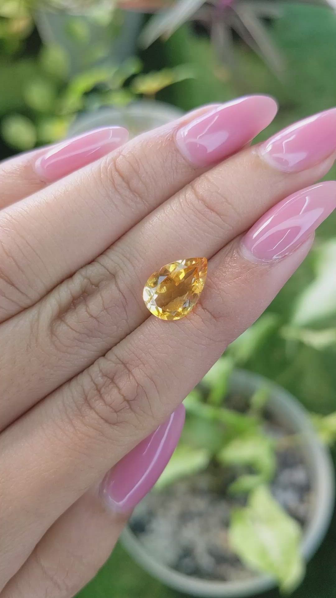2.89 Ct. Citrine from Brazil Size Video
