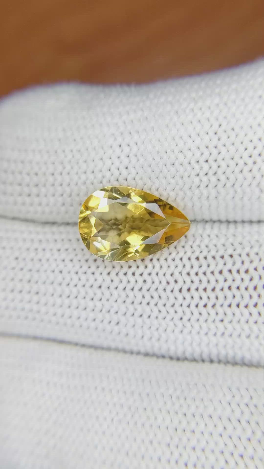 3.13 Ct. Citrine from Brazil Size Video