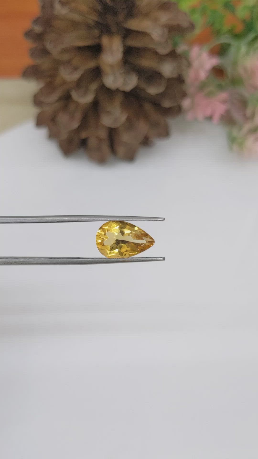 3.39 Ct. Citrine from Brazil Size Video