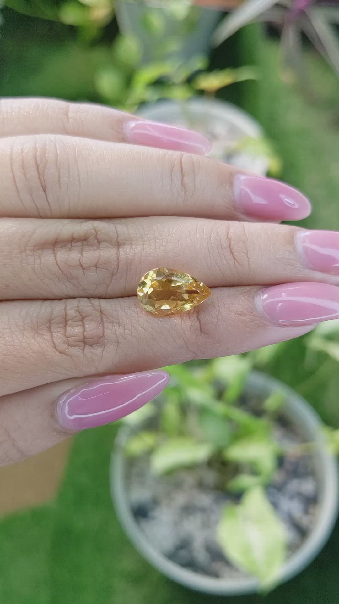 3.39 Ct. Citrine from Brazil Size Video