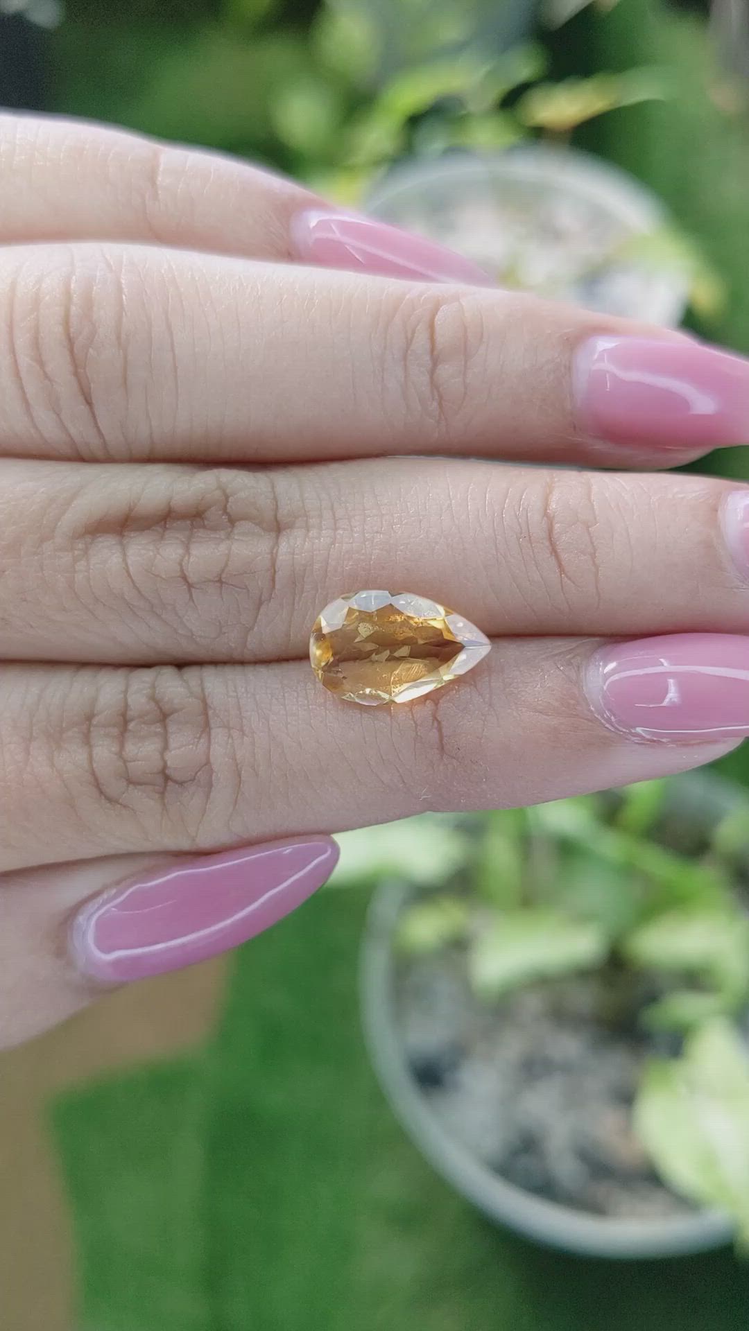 2.58 Ct. Citrine from Brazil Size Video