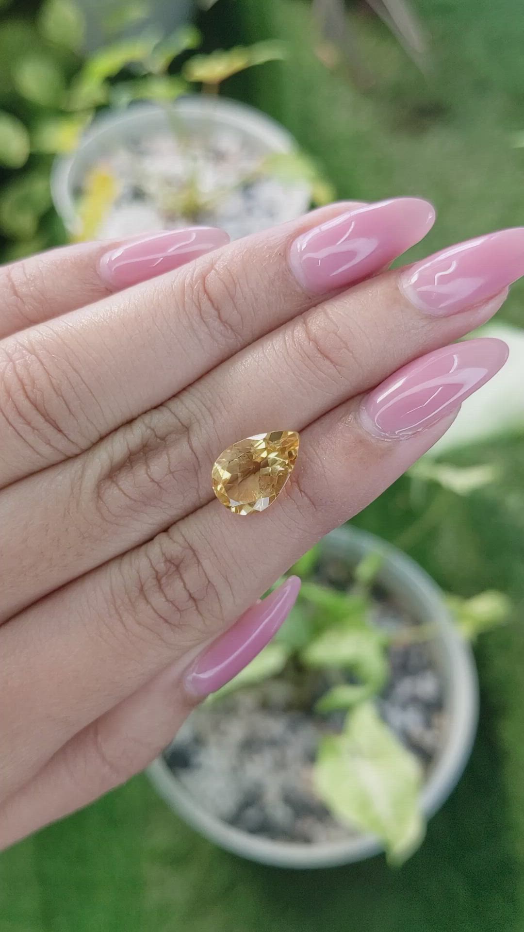 3.43 Ct. Citrine from Brazil Size Video