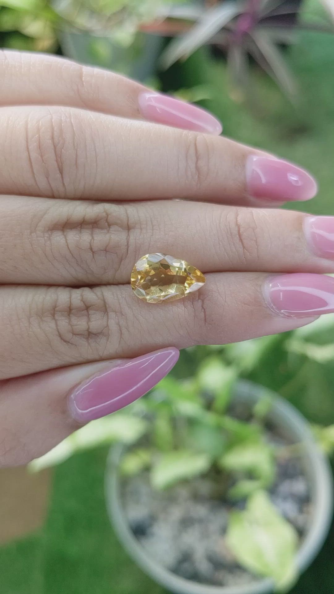 3.43 Ct. Citrine from Brazil Size Video