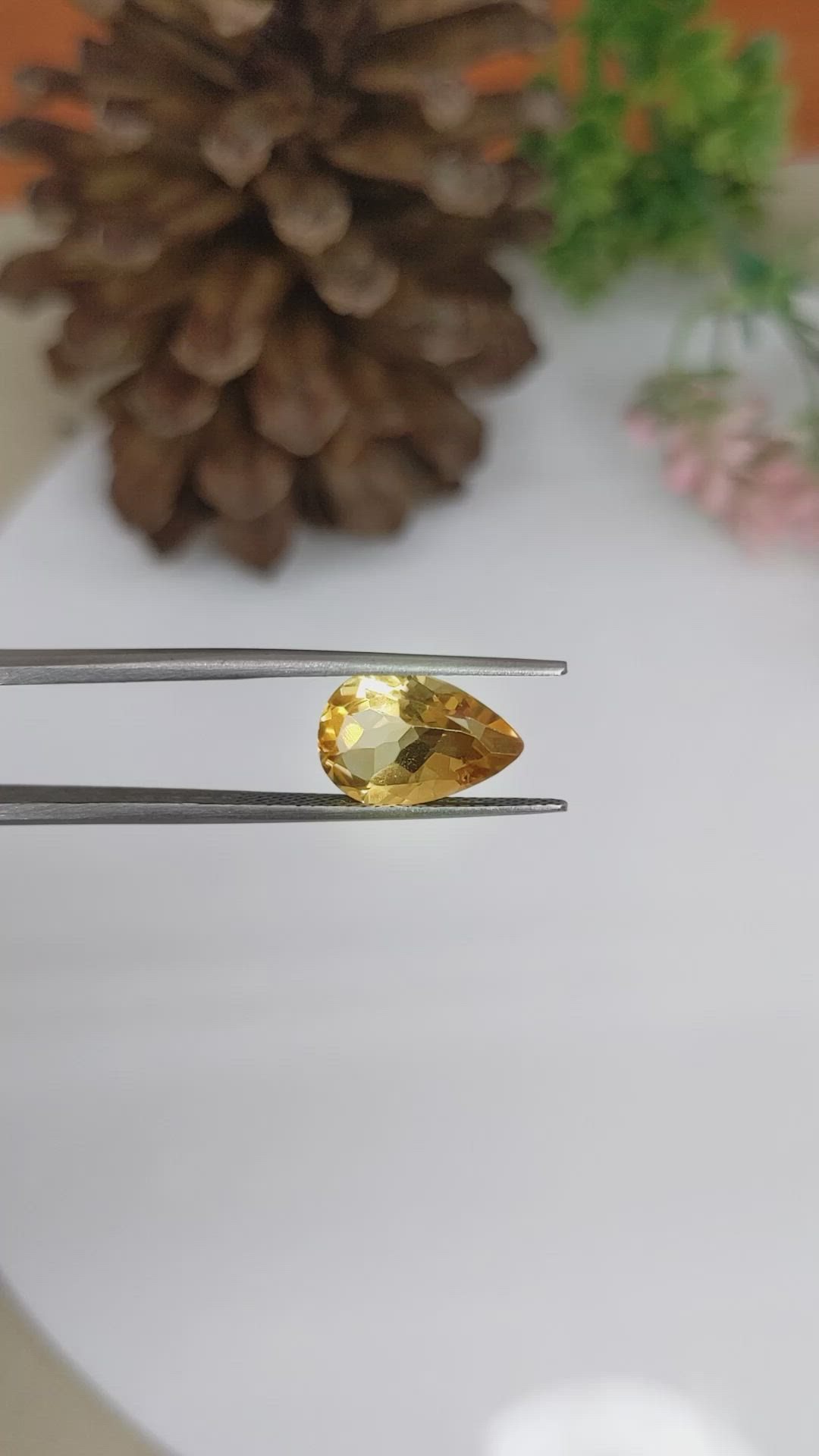 3.43 Ct. Citrine from Brazil Size Video